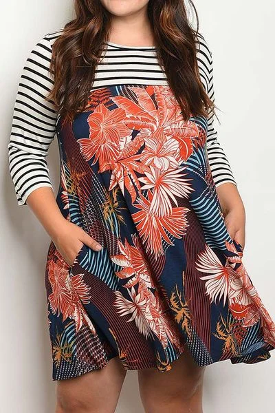 Abstract Floral Dress