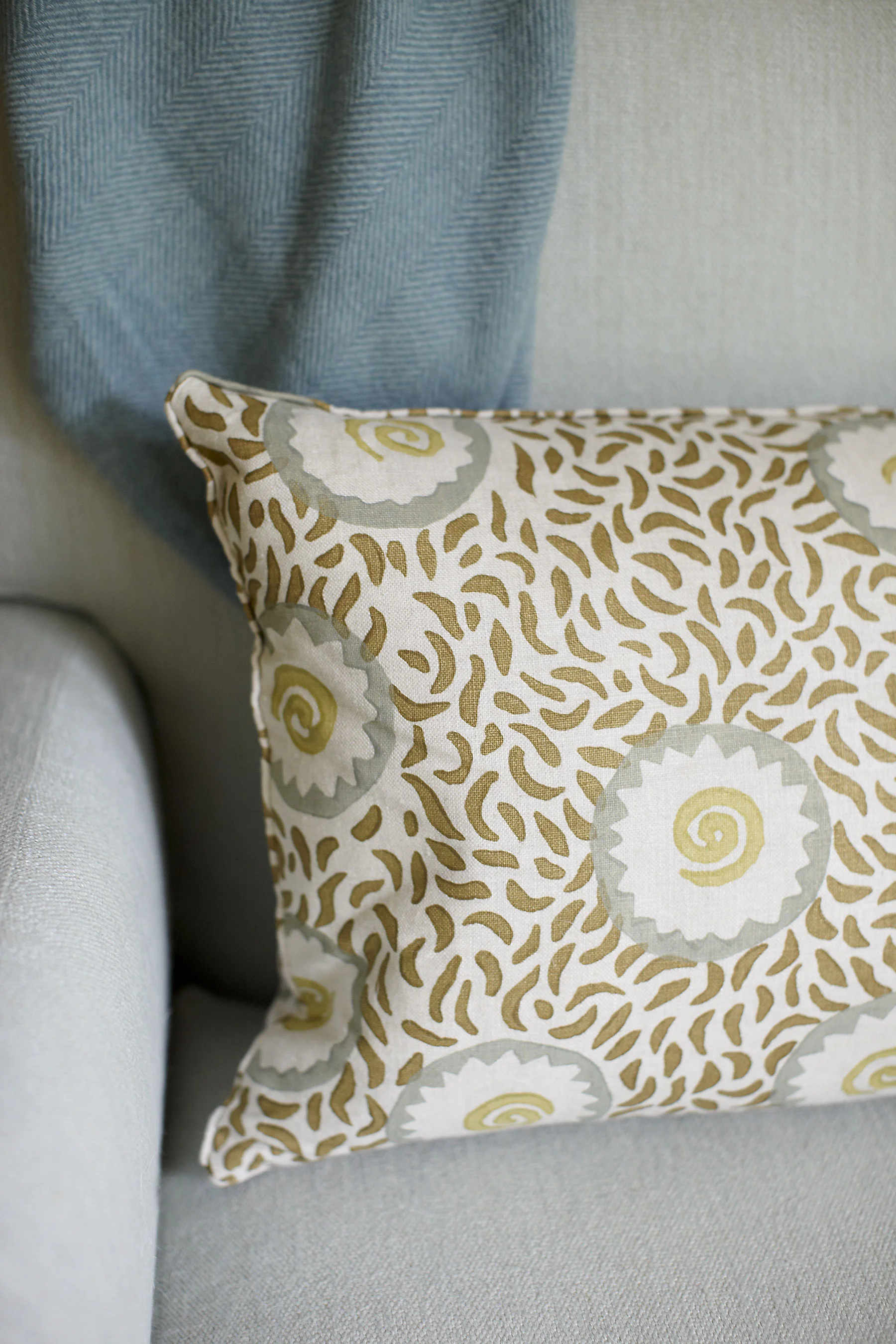 Kara Cox Pinecroft Project Living Room Chair Detail