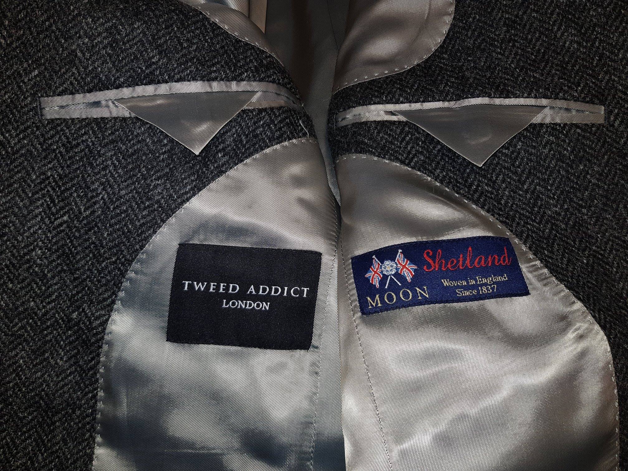 3 Piece Suit in Grey Herringbone Shetland Tweed — TWEED ADDICT