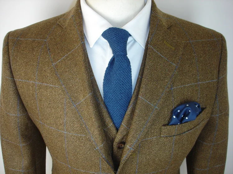 blue check tweed jacket