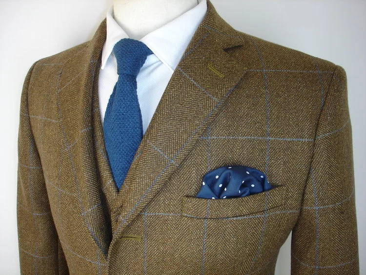 blue check tweed jacket