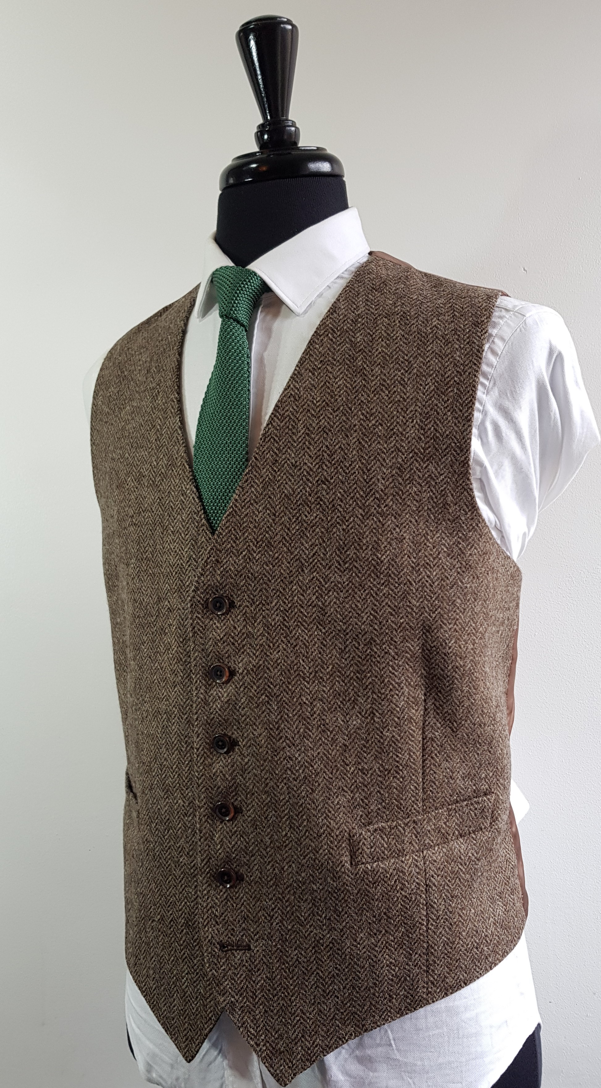 Brown Herringbone Shetland Tweed 3 Piece Suit — TWEED ADDICT
