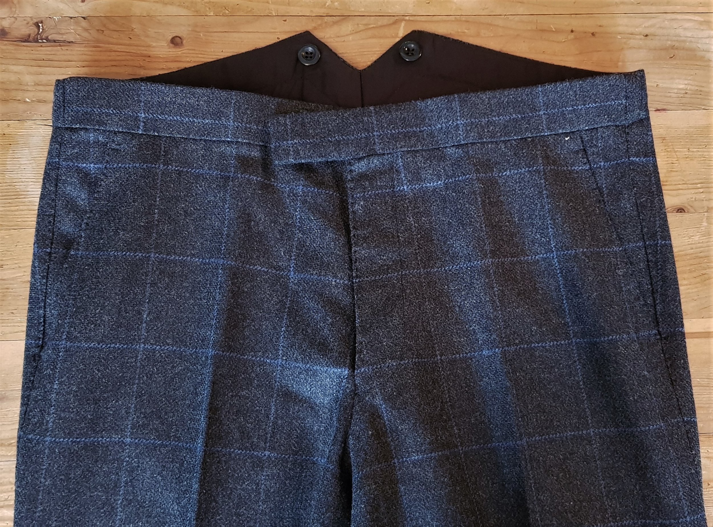 Grey and Blue Check 3 Piece Tweed Suit — TWEED ADDICT