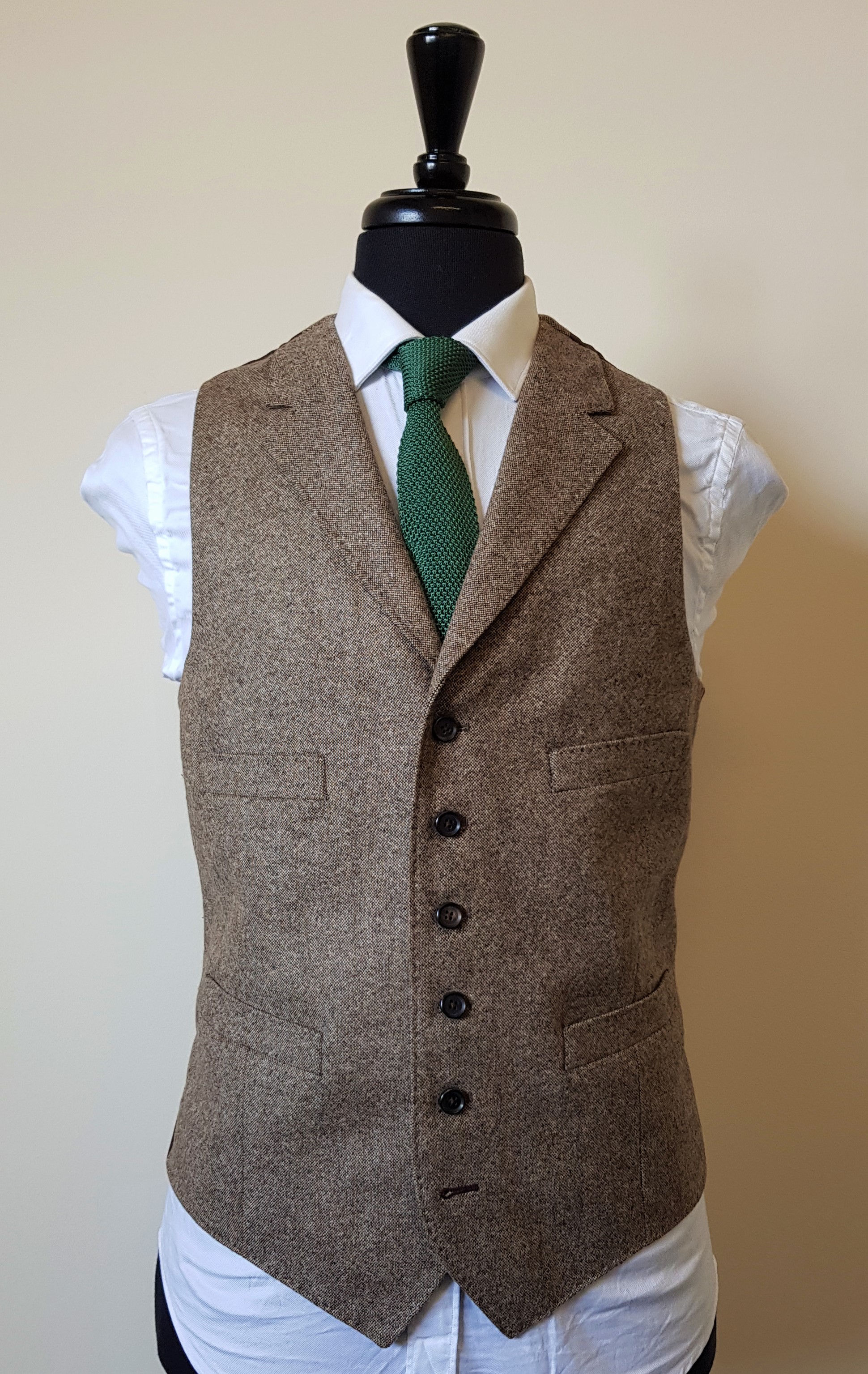 3 Piece Tweed Suit in Light Brown Lambswool — TWEED ADDICT