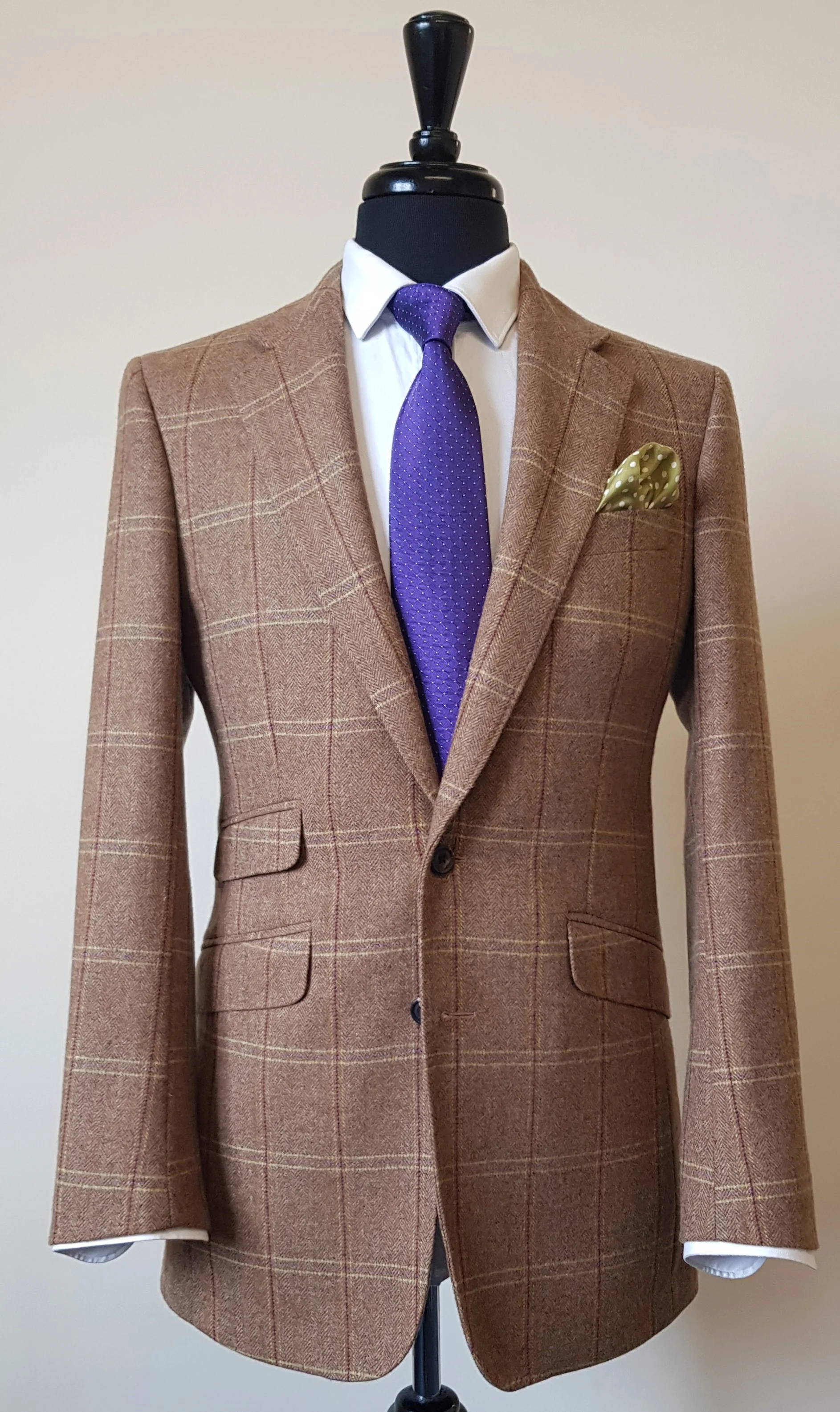 blue check tweed jacket