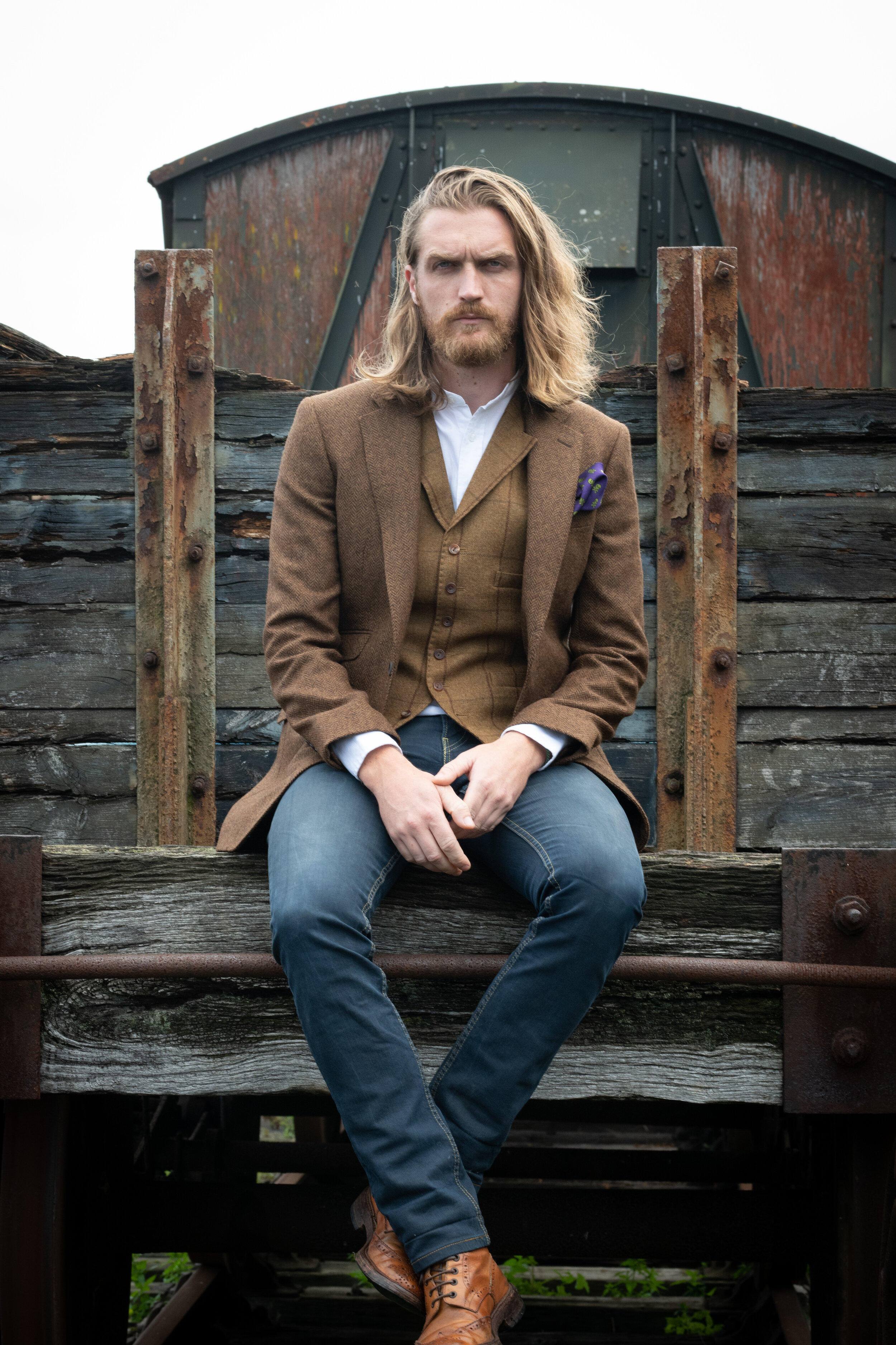 Brown Herringbone Shetland Tweed Jacket — TWEED ADDICT