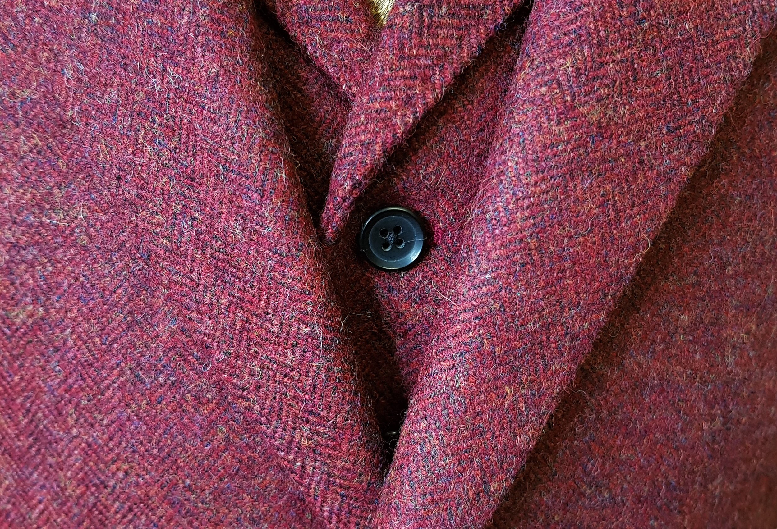 3 Piece Suit in Raspberry Herringbone Tweed — TWEED ADDICT