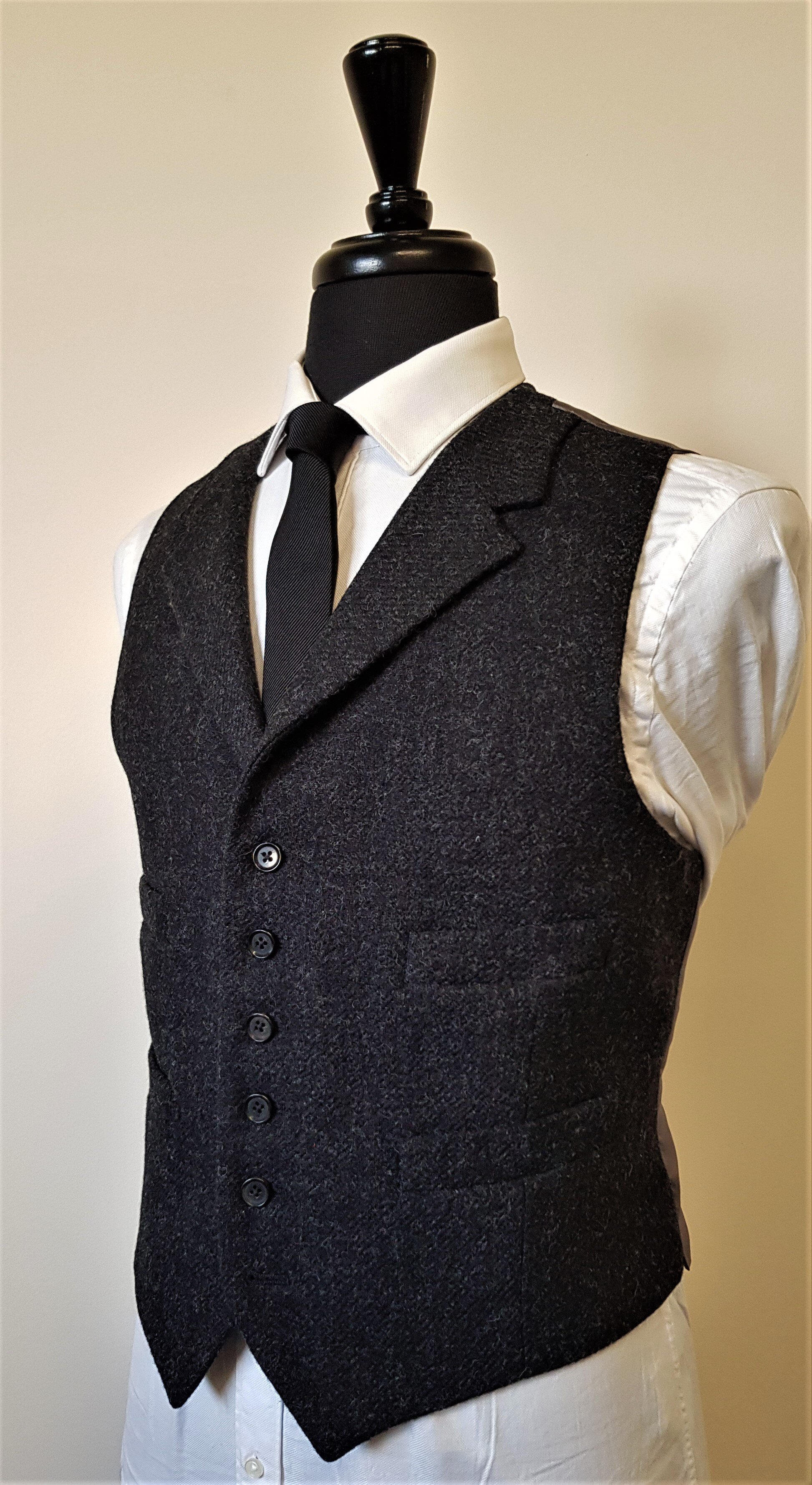 3 Piece Suit in Charcoal Shetland Tweed (1).jpg