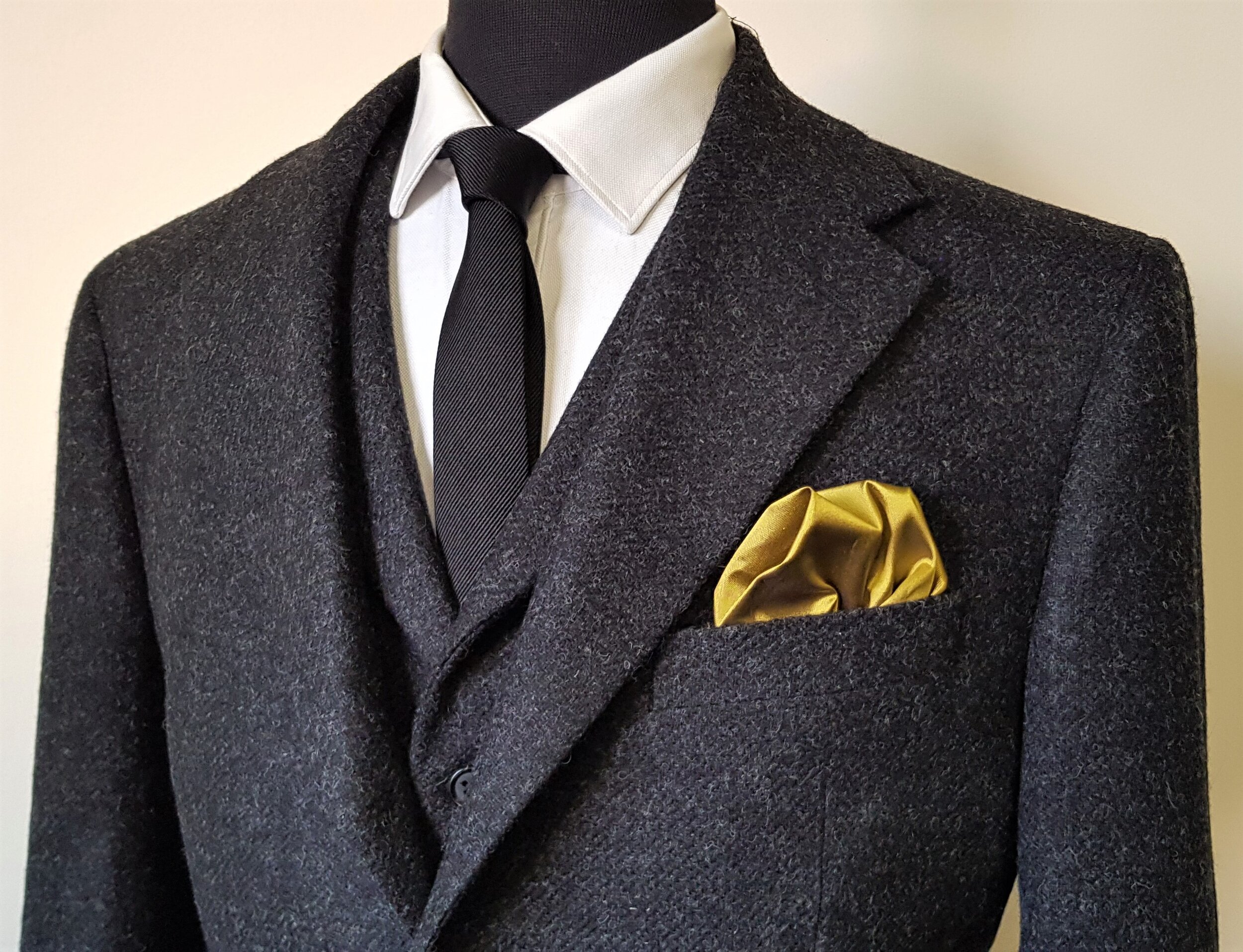 3 Piece Suit in Charcoal Shetland Tweed (4).jpg