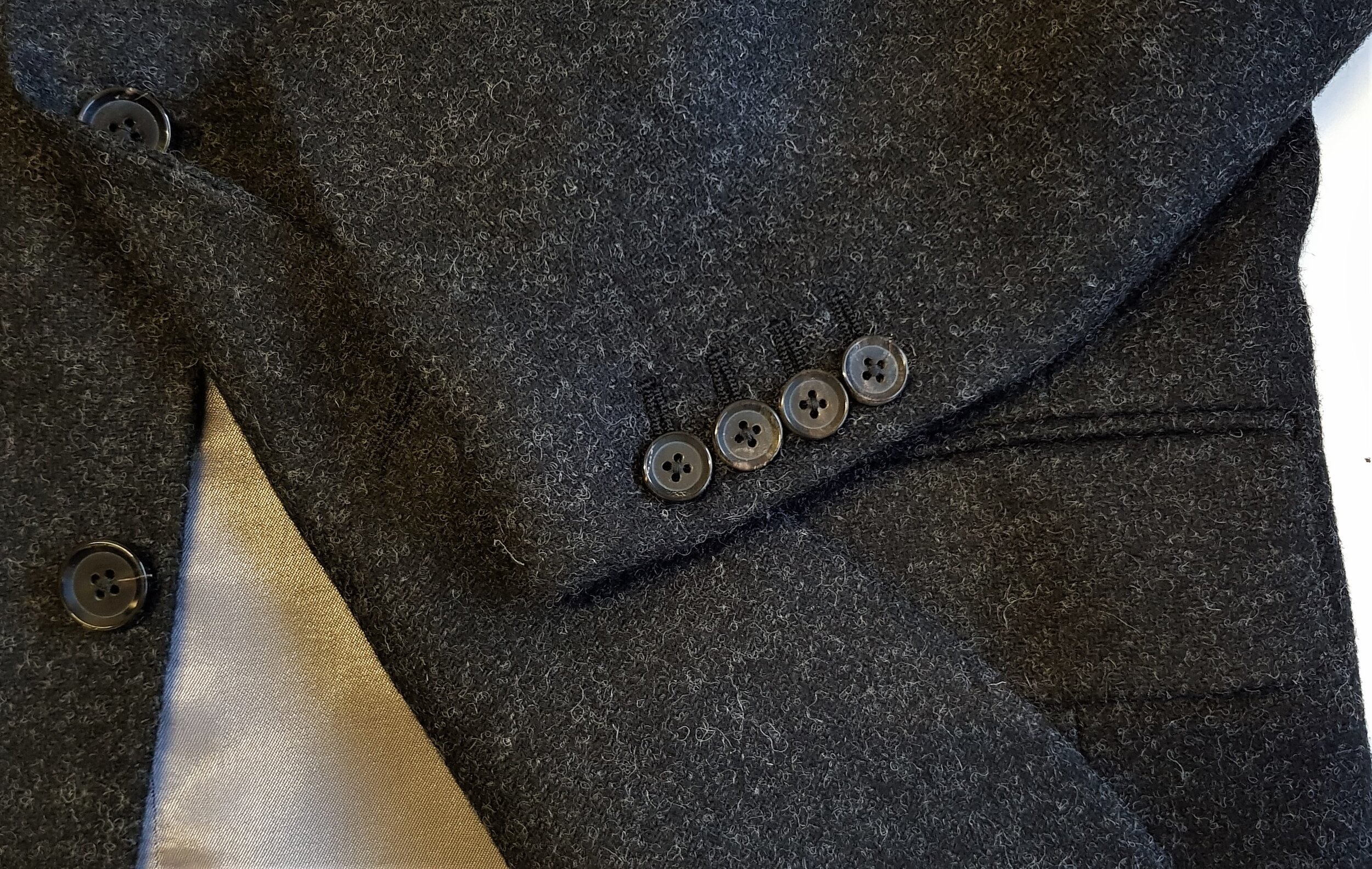 1940s Style 3 Piece Suit in Charcoal Shetland Tweed — TWEED ADDICT