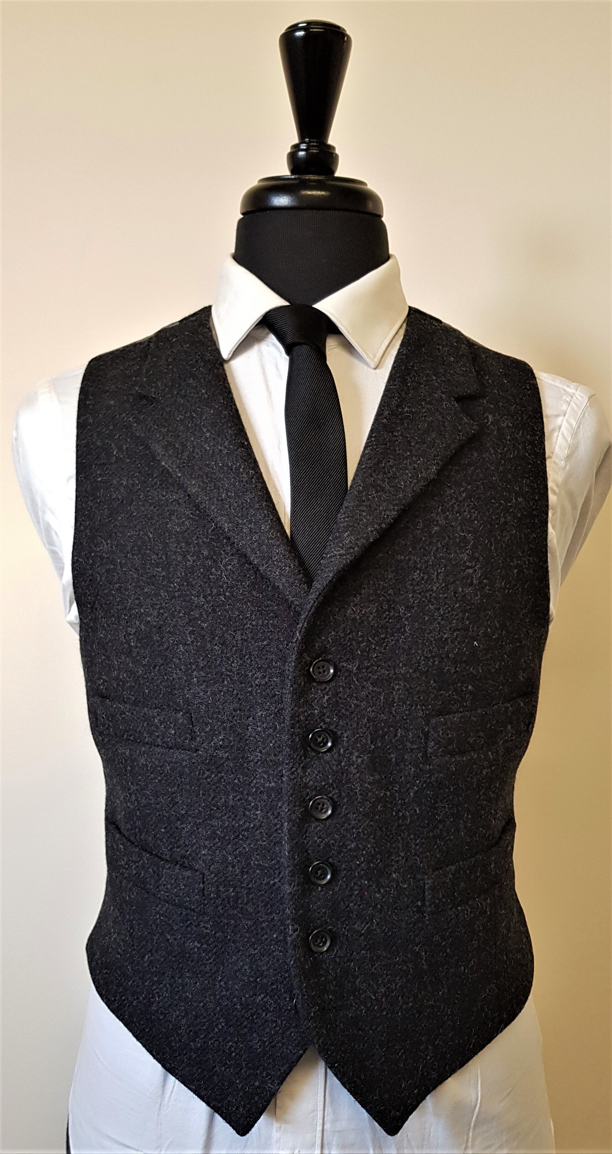 3 Piece Suit in Charcoal Shetland Tweed (16).jpg