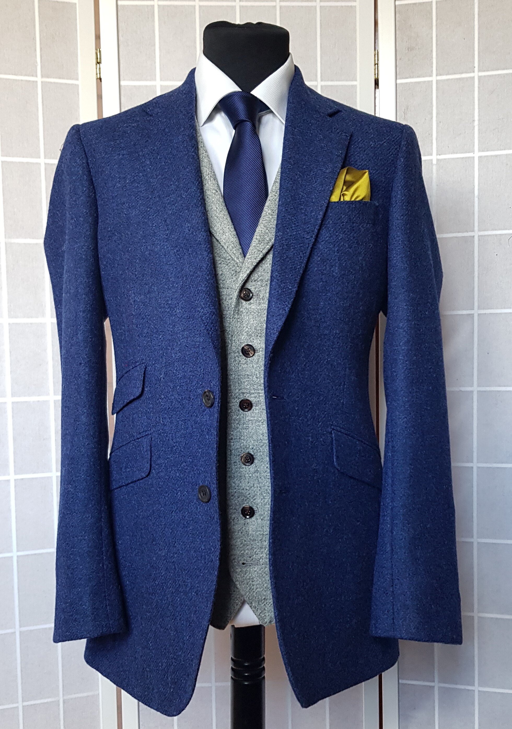 2 Piece Shetland Tweed Suit with Contrasting Waistcoat — TWEED ADDICT
