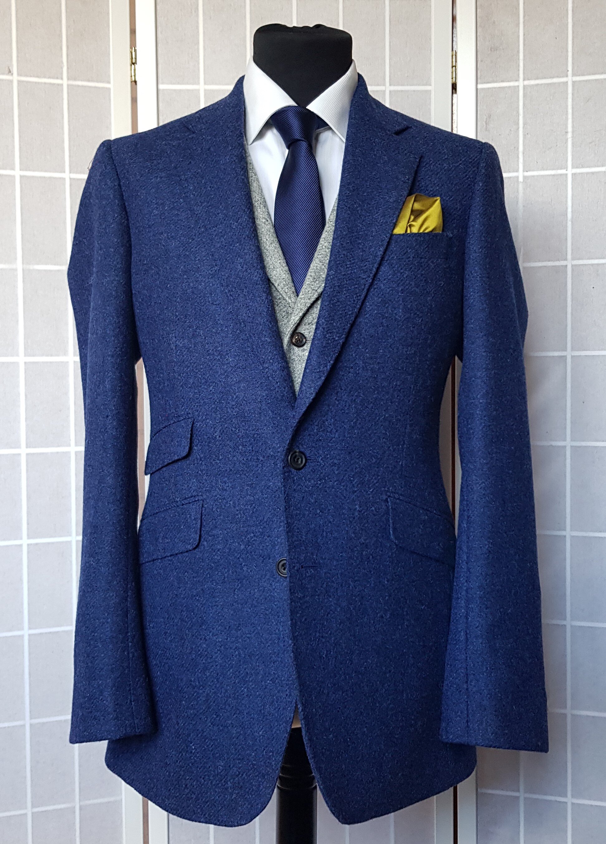 2 Piece Shetland Tweed Suit with Contrasting Waistcoat — TWEED ADDICT