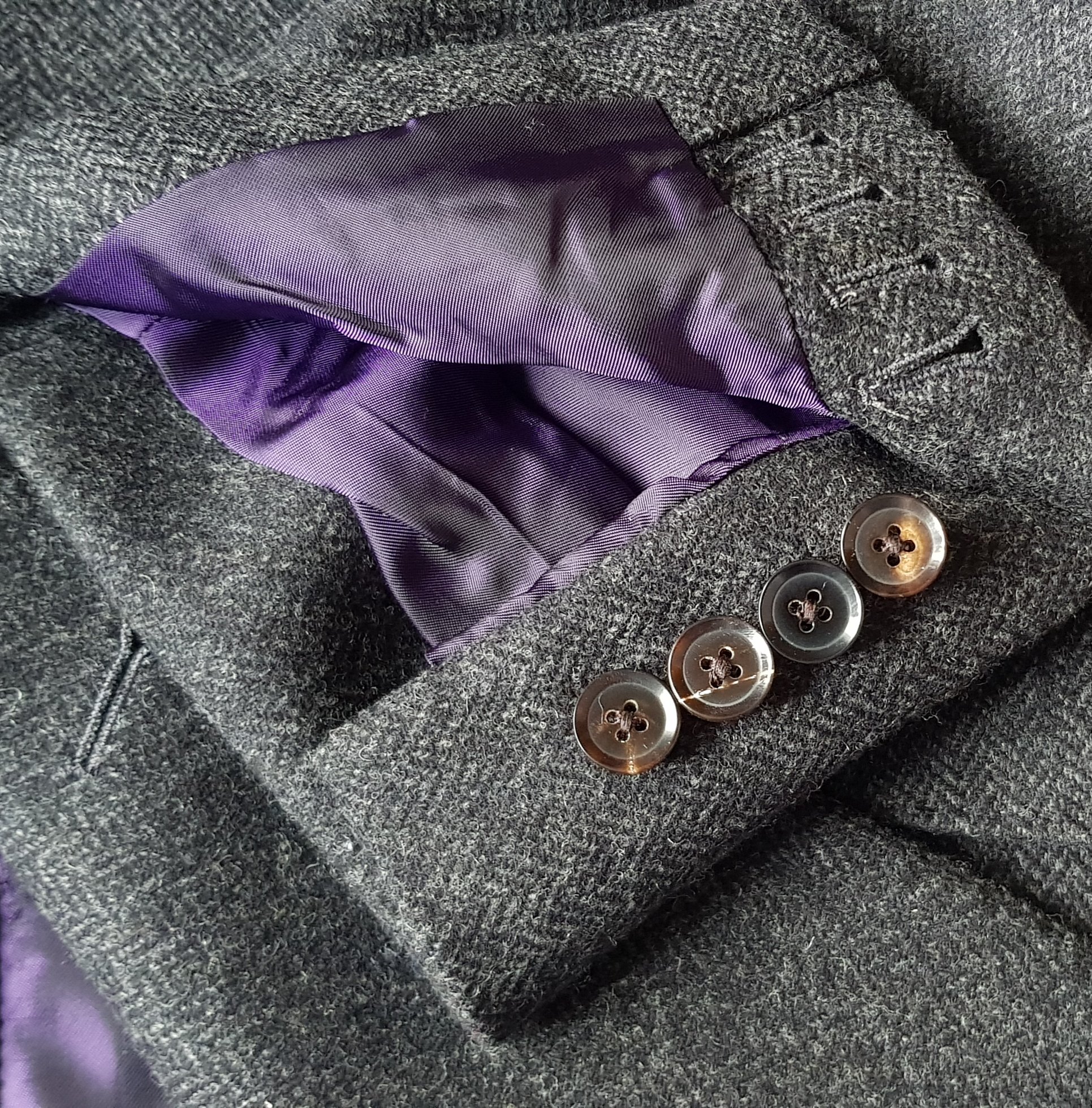 3 Piece Suit in Charcoal Herringbone Lambswool Tweed (12).jpg