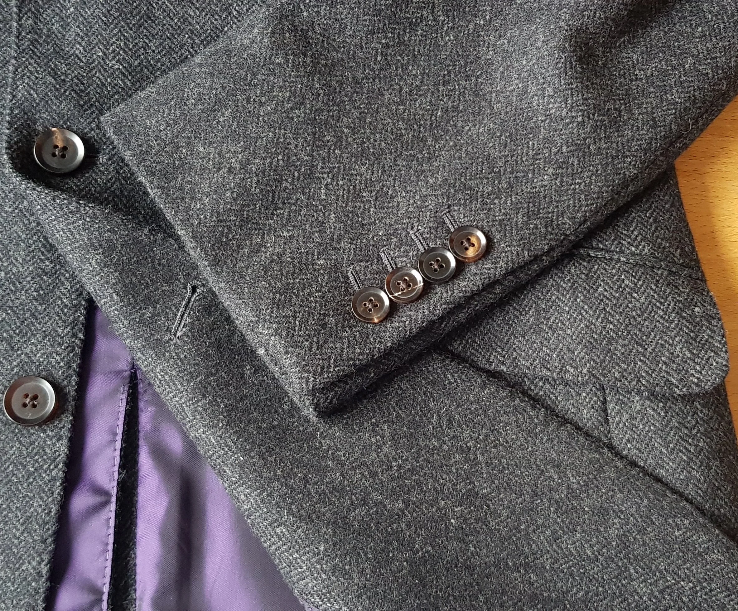 3 Piece Suit in Charcoal Herringbone Lambswool Tweed (11).jpg