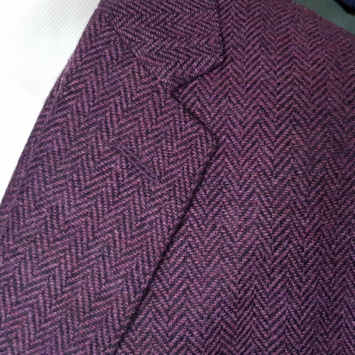 3 Piece Suit in Holland and Sherry Purple Herringbone Tweed — TWEED ADDICT