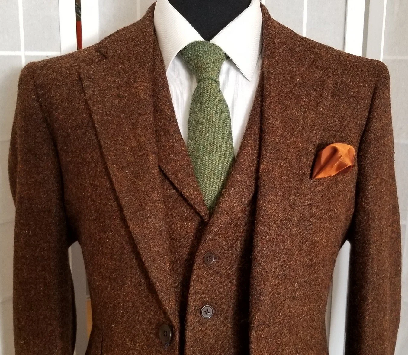 3 Piece Suit in Brown Harris Tweed
