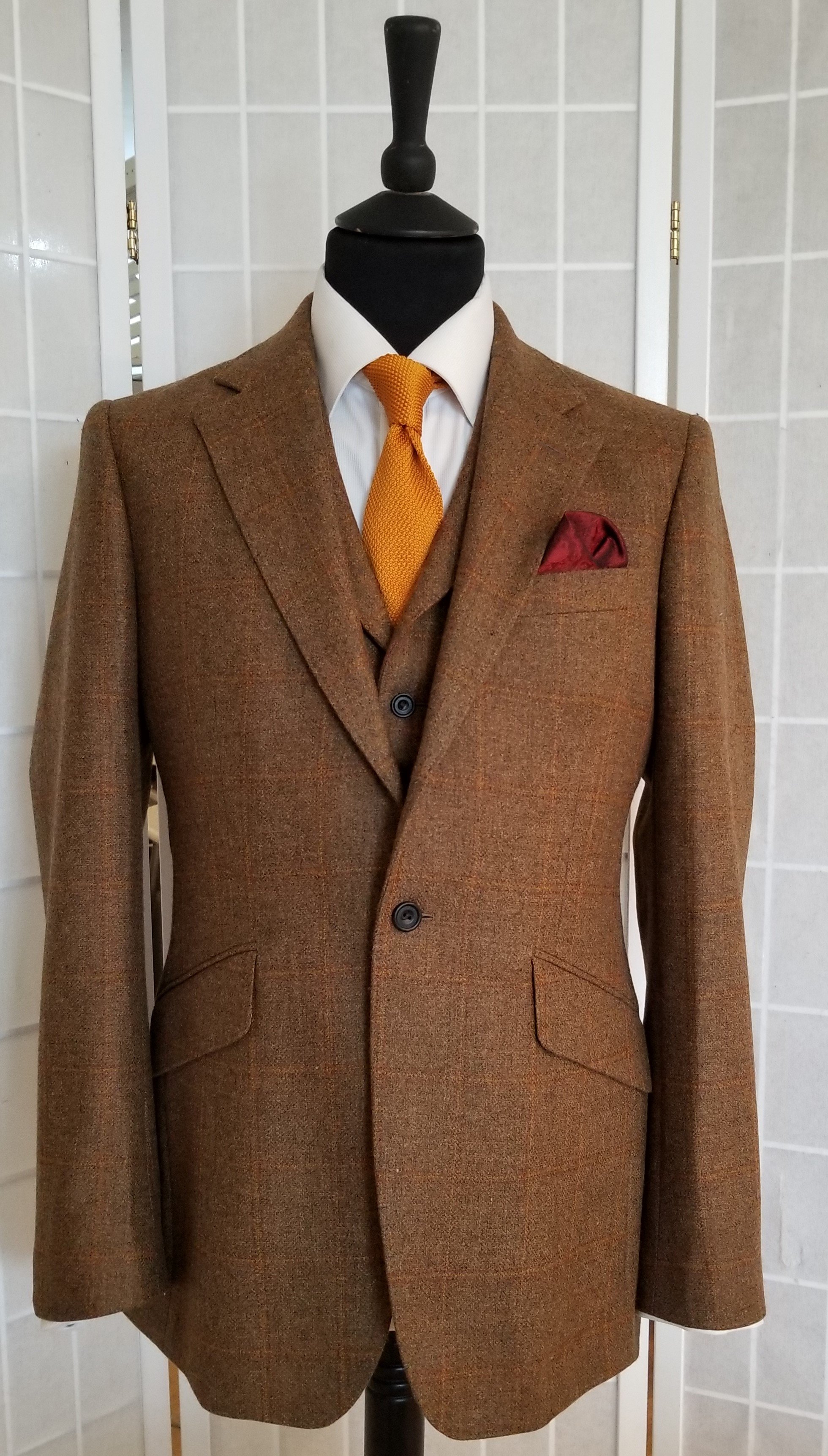 3 Piece Suit in Brown Check Lovat Mill Tweed (3).jpg