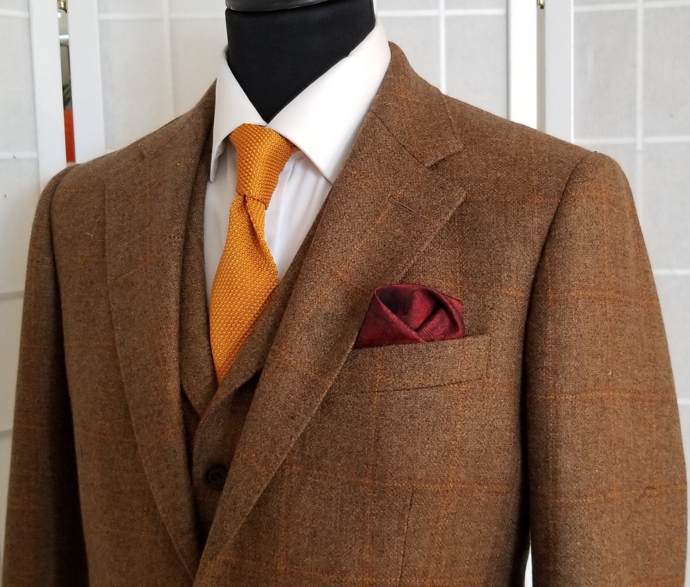 3 Piece Suit in Brown Check Lovat Mill Tweed (5).jpg