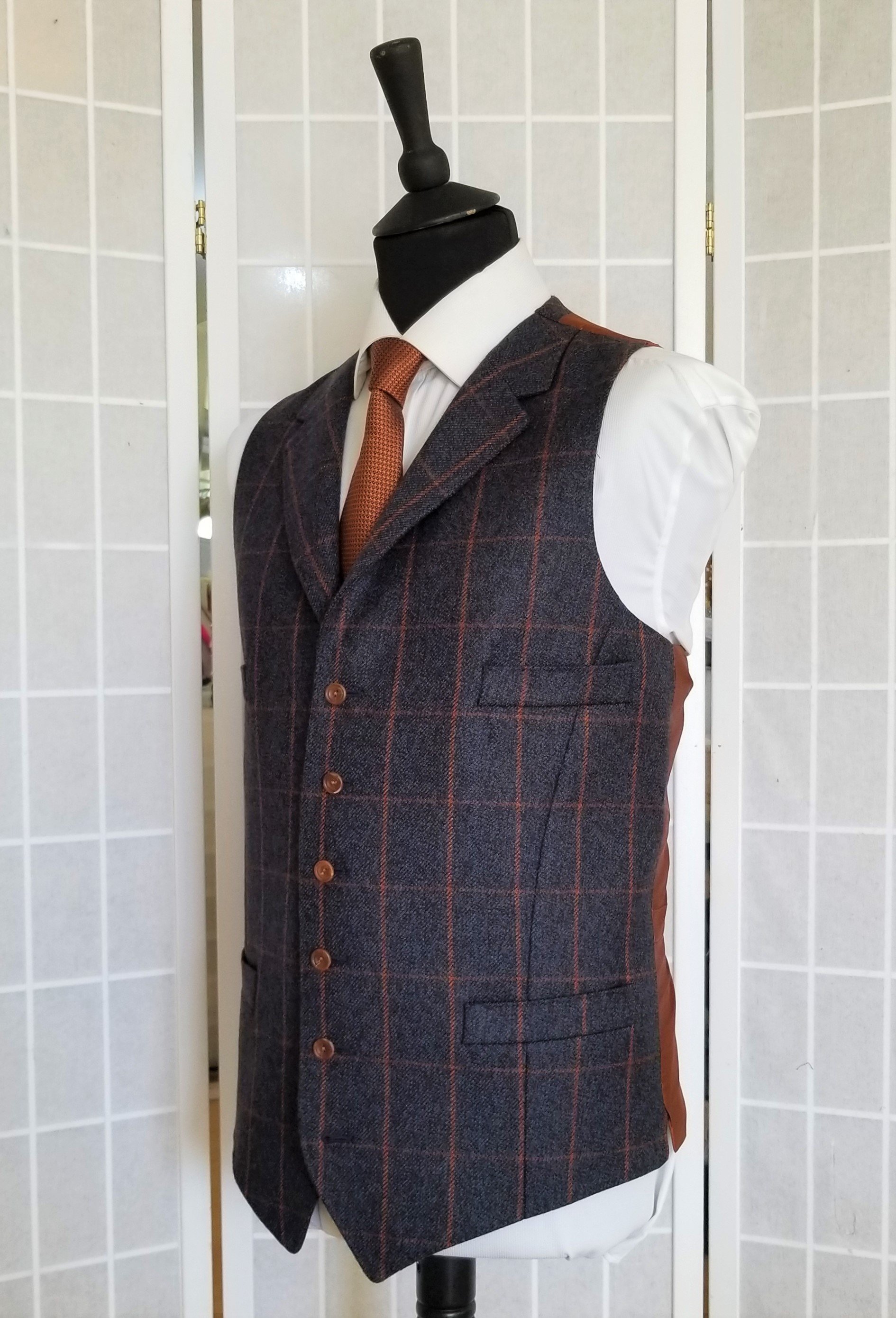 Blue and Orange Check 3 Piece Tweed Suit (3).jpg