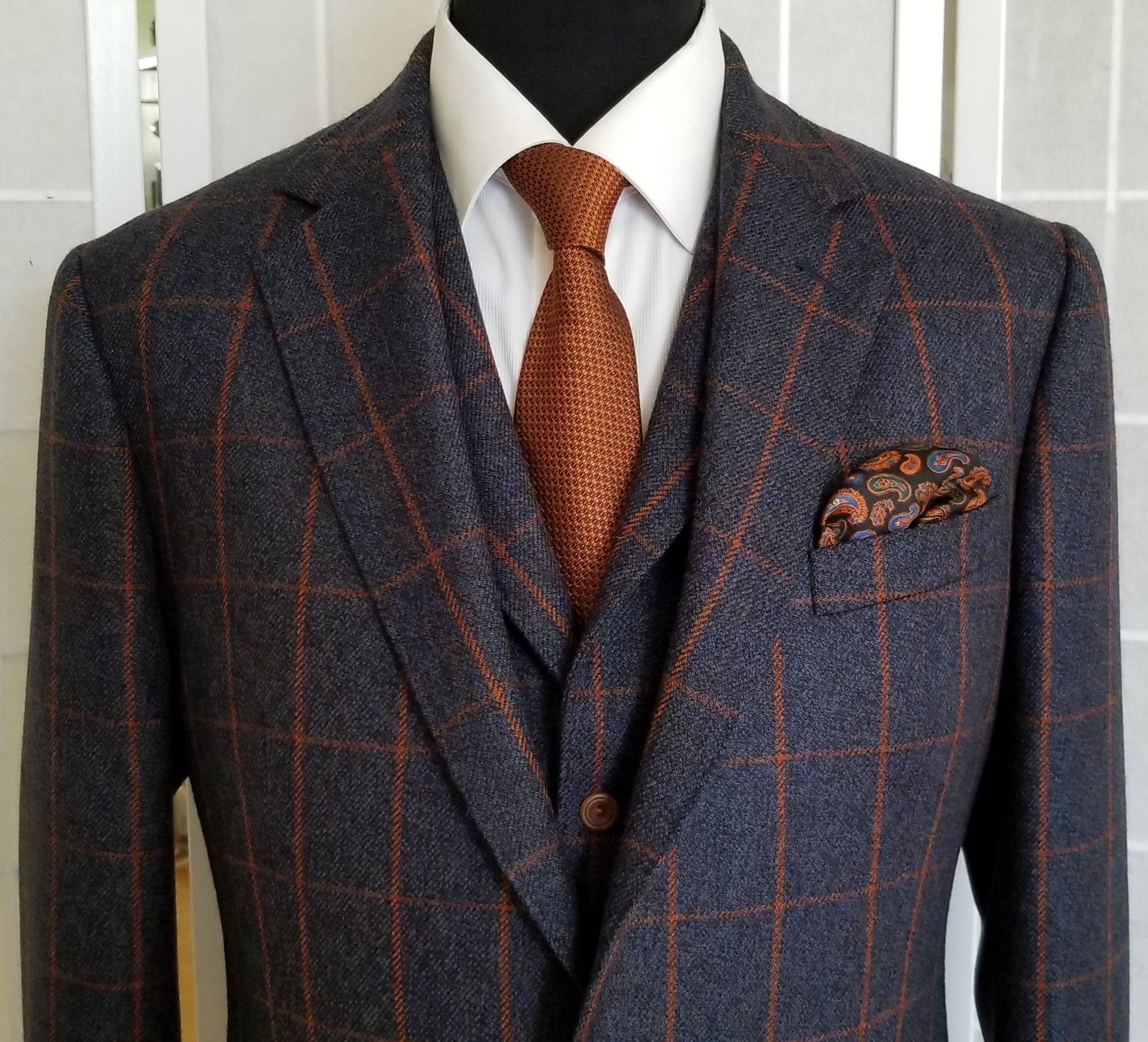 Blue and Orange Check 3 Piece Tweed Suit (6).jpg