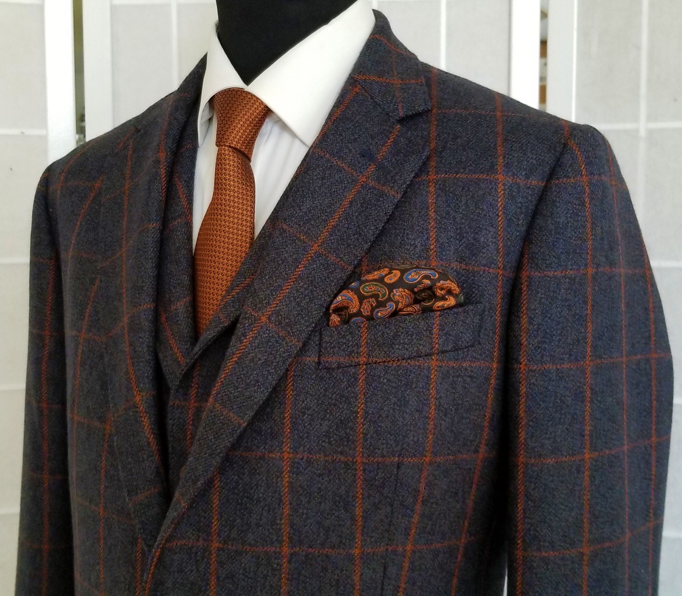 Blue and Orange Check 3 Piece Tweed Suit (7).jpg