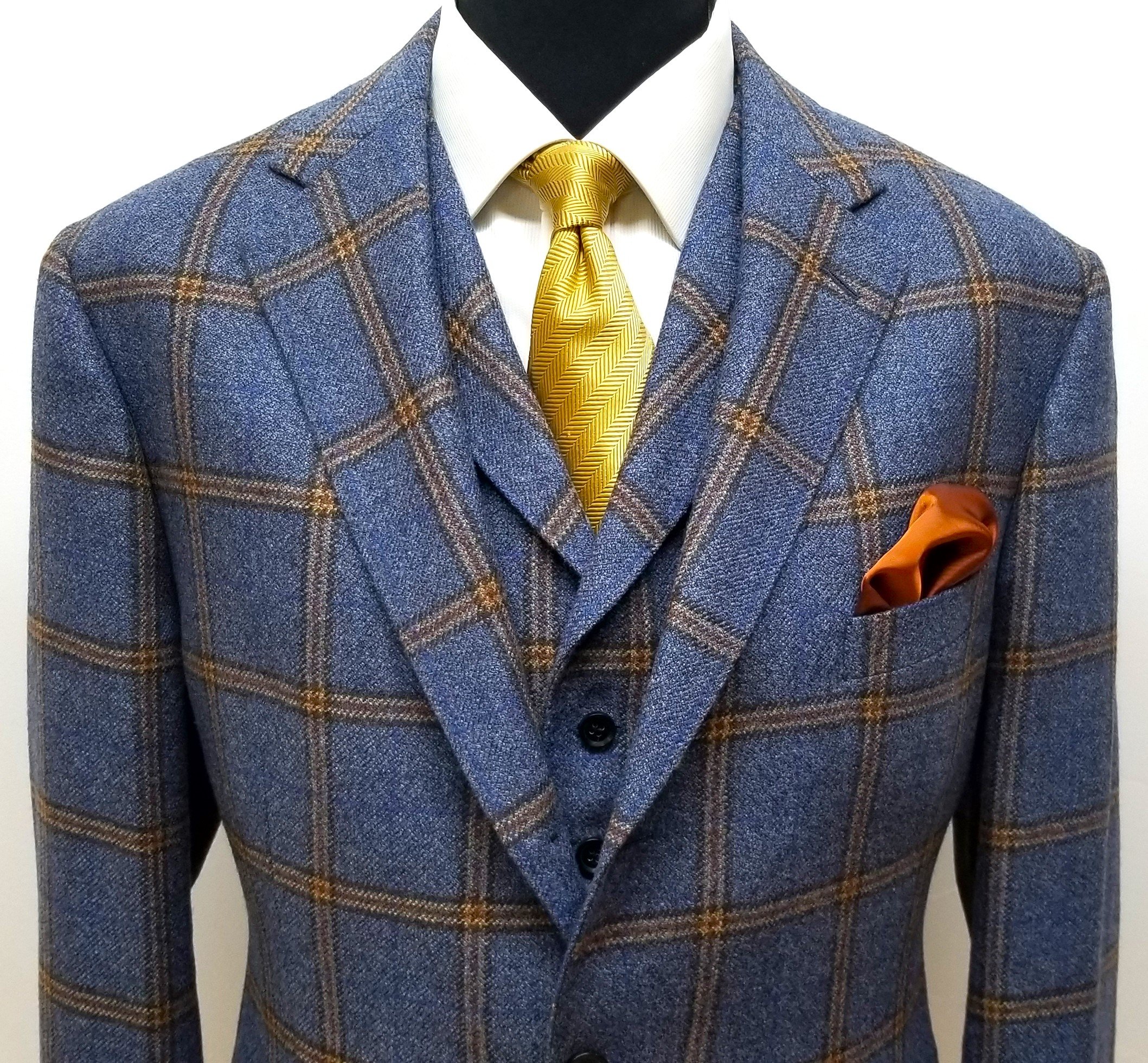 3 Piece suit in blue check tweed (5).jpg