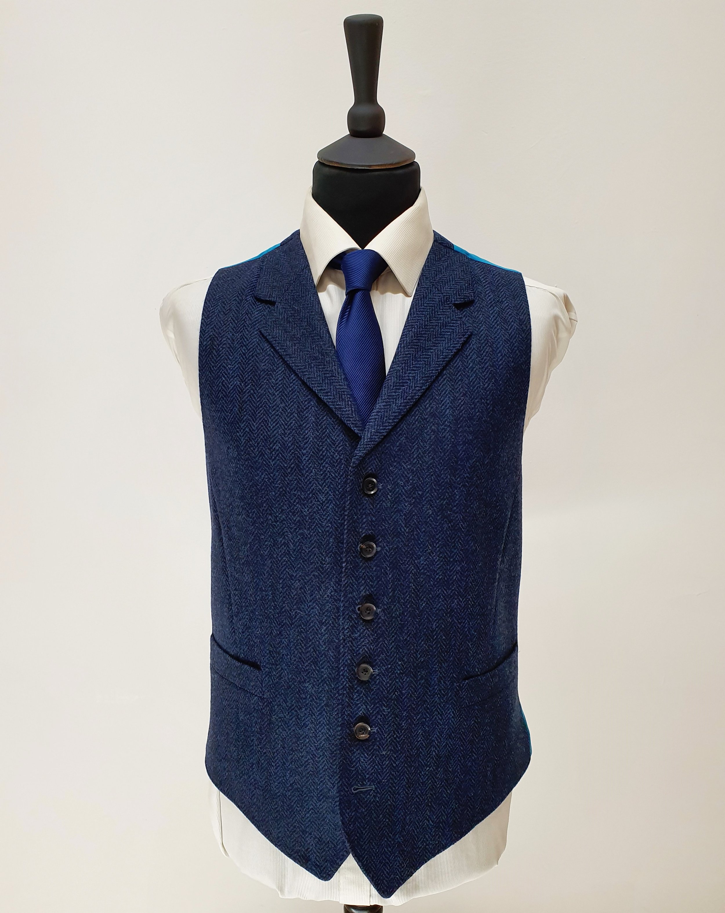 3 Piece Suit in Holland and Sherry Blue Herringbone Tweed (2).jpg