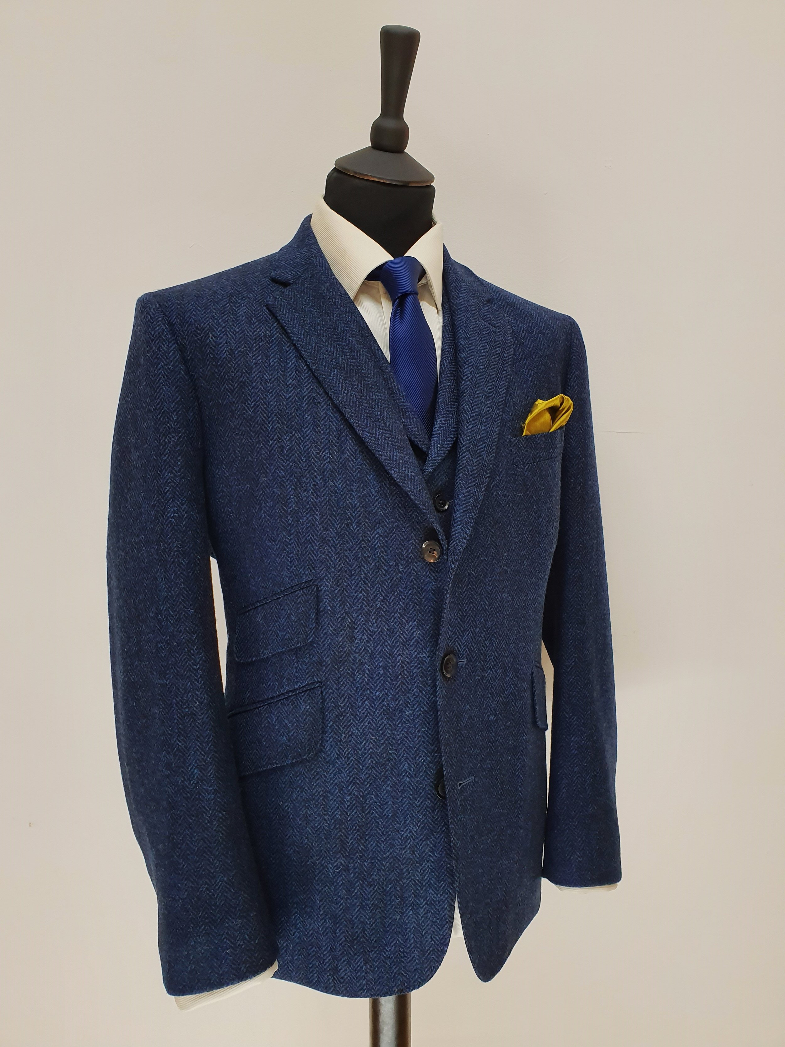 3 Piece Suit in Holland and Sherry Blue Herringbone Tweed (9).jpg