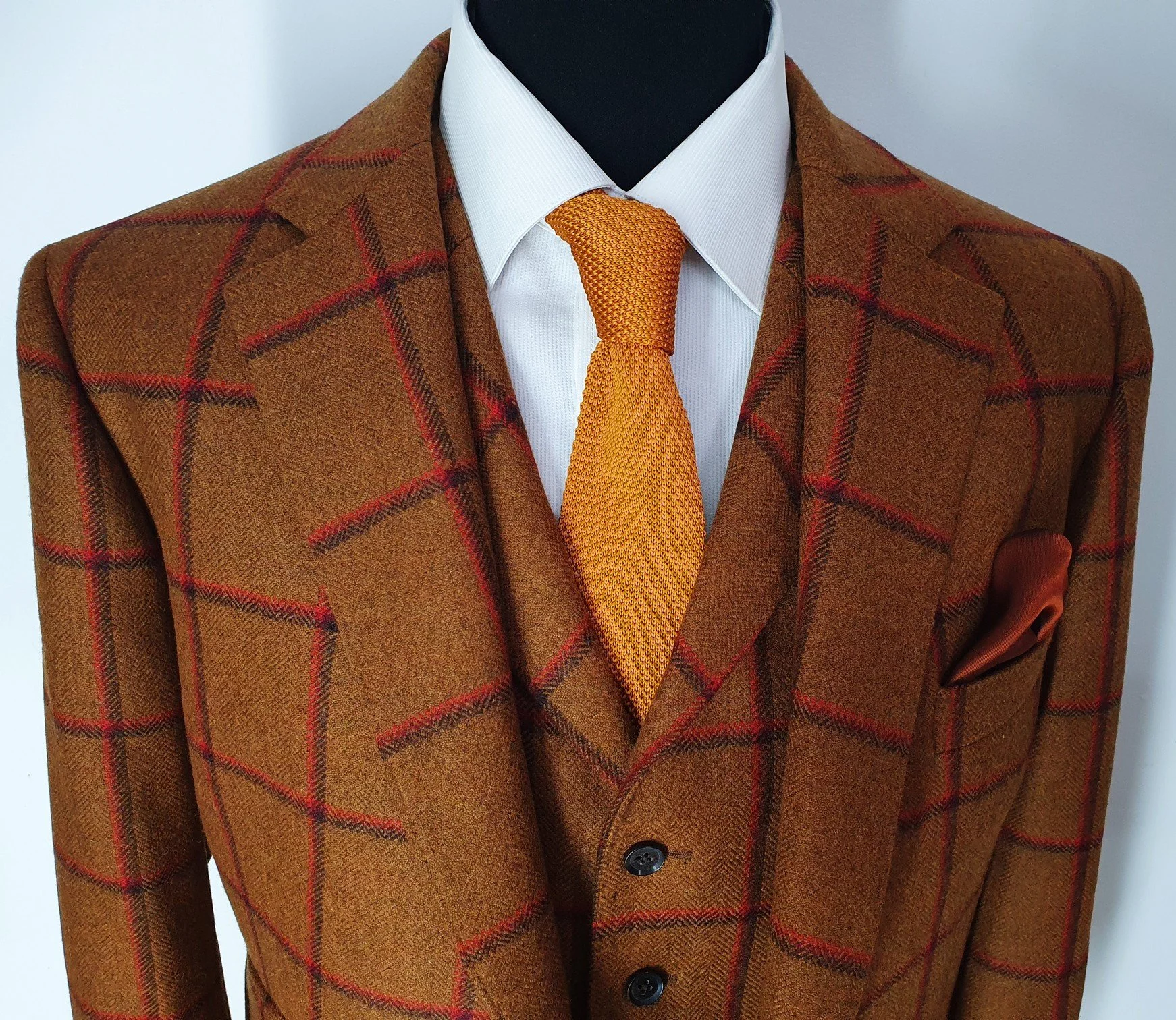 3 Piece Suit in Bold Check Glenroyal Tweed by Porter &amp; Harding