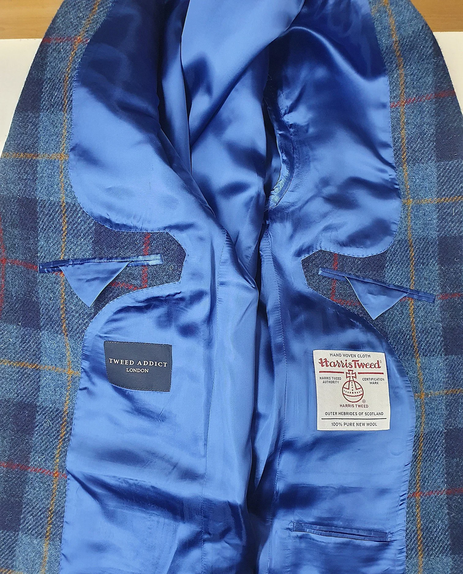 Jacket and Waistcoat in Blue Check Harris Tweed (4).jpg