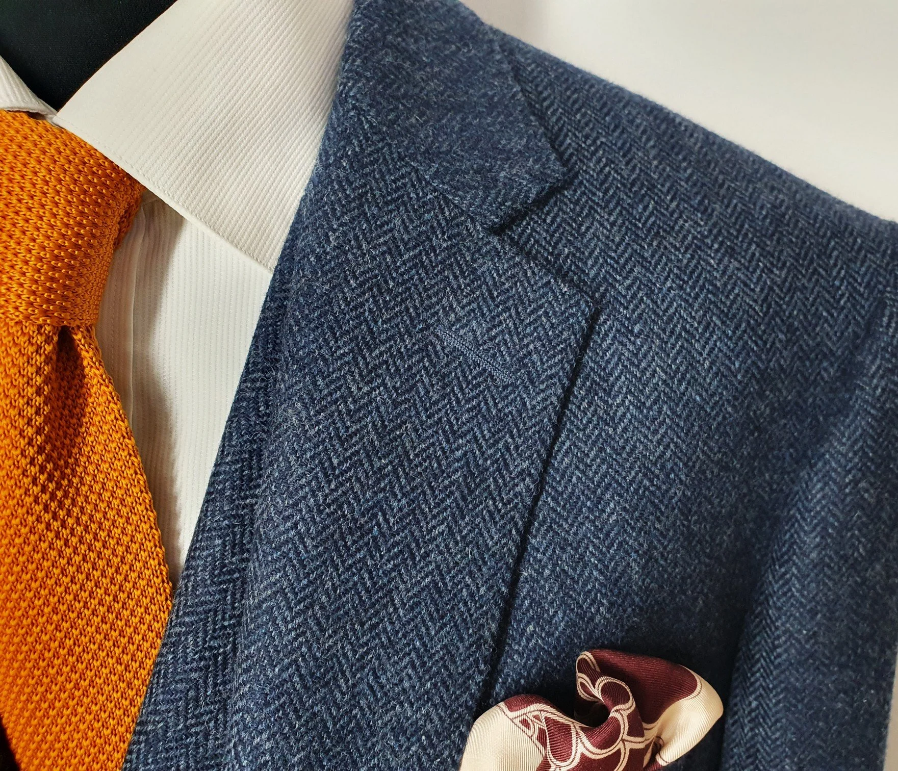 3 Piece Suit in Blue Herringbone Lambswool Tweed (6).jpg