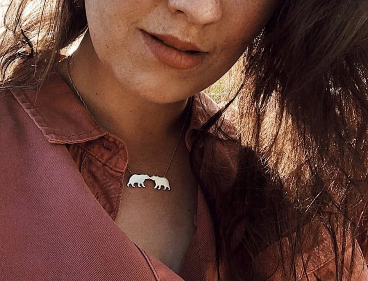 Kissing Cub Necklace 