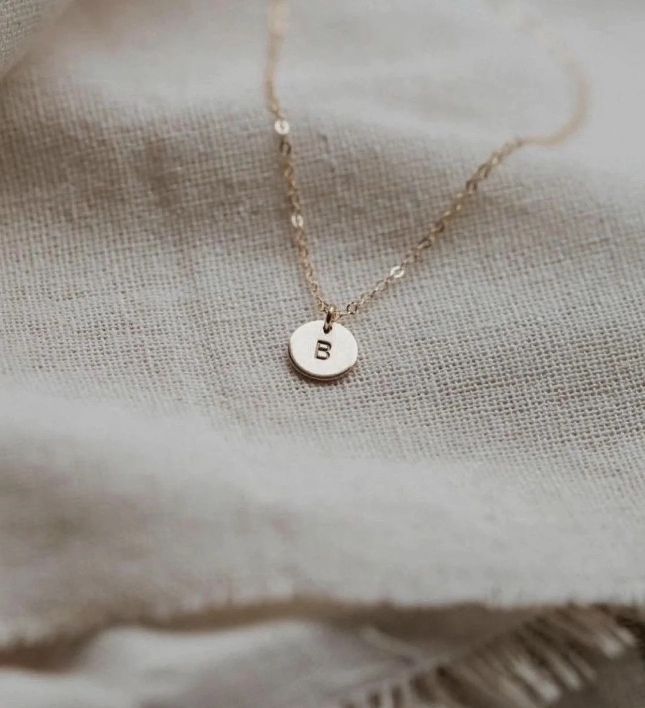Initial Disc Necklace