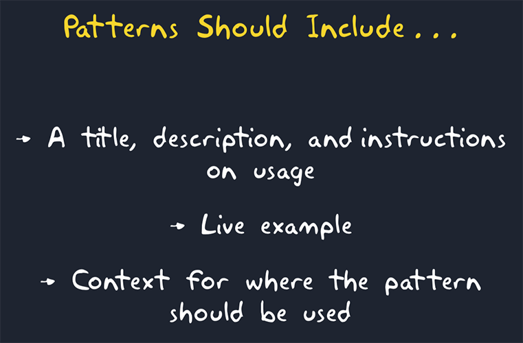 The last major part of the talk was recommendations on how to build a design system with examples, and links to companies who I think do design systems well.