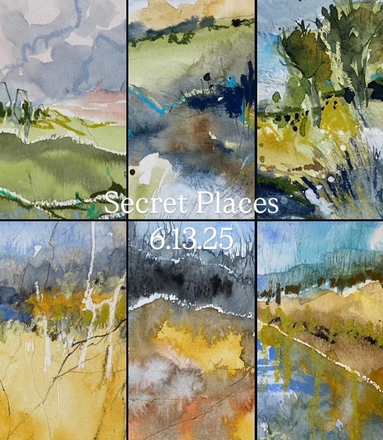 Today is the day to collect one of these Secret Places paintings!! 9am check your inboxes for the code to shop! There are two options, unframed in a mat or framed.