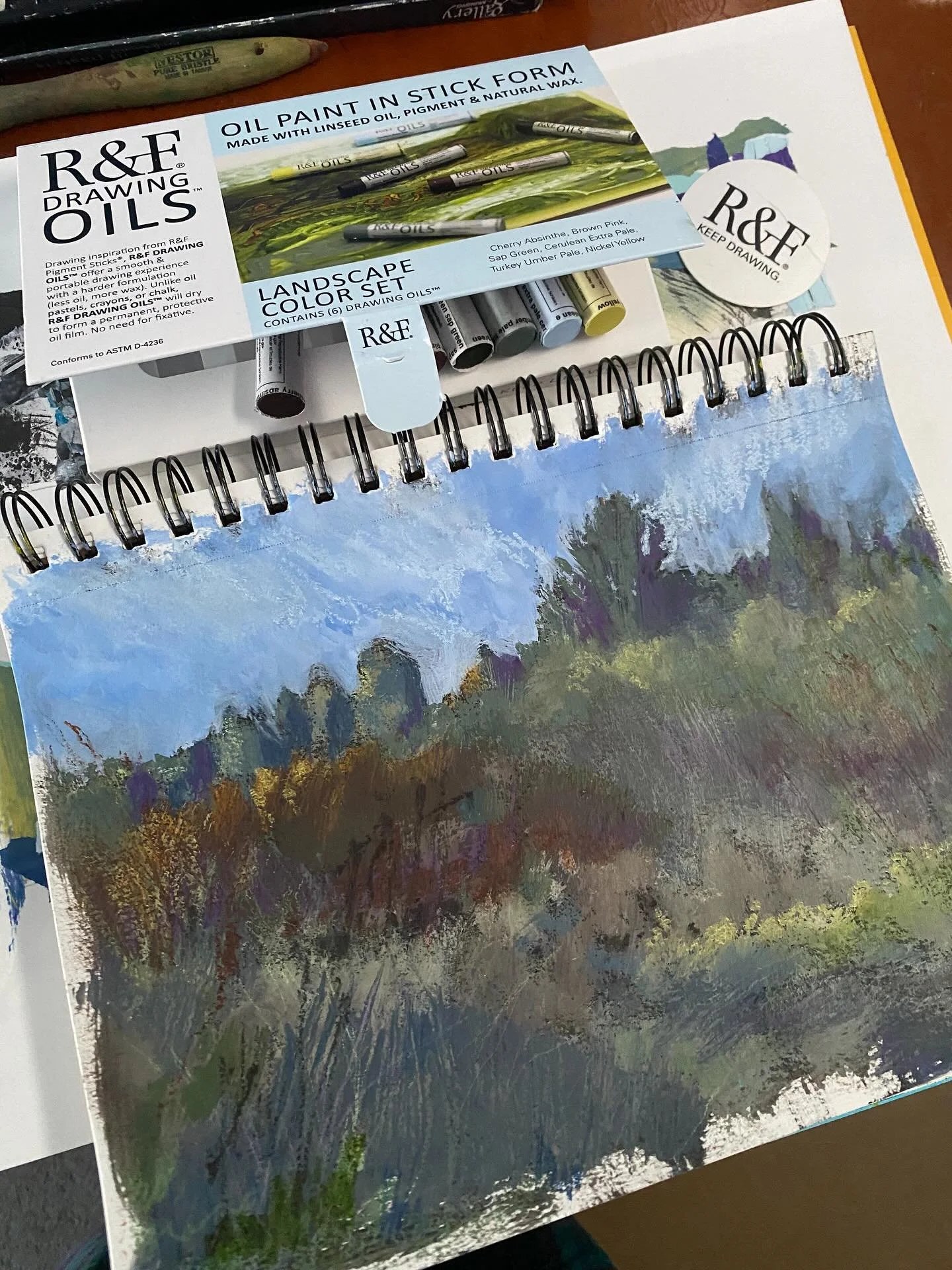 @rfpaints drawing oils are amazing!!!An early present to myself and now I need ALL the colors!! They are so versatile and drawing with them is like butter. They dry completely and don&rsquo;t require varnish. I played around with them on top of an ac