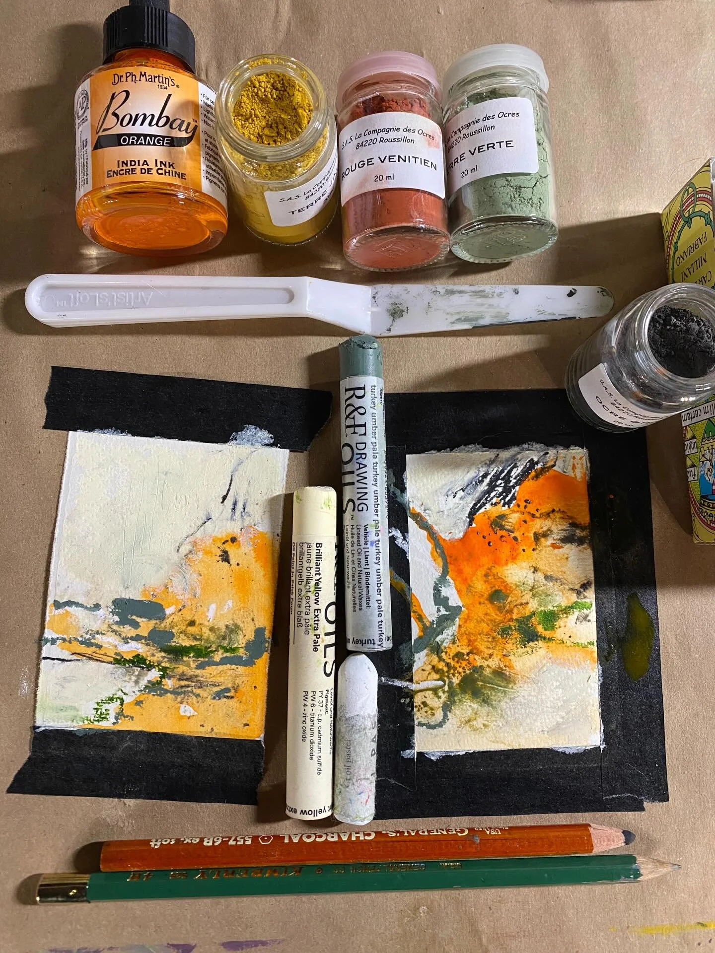 The responsive process has got be the hardest art practice to learn. It&rsquo;s when you make a single mark and leave it. You don&rsquo;t correctly it, it is what it is. The next step is respond to it by placing another mark or shape. Keep going unti