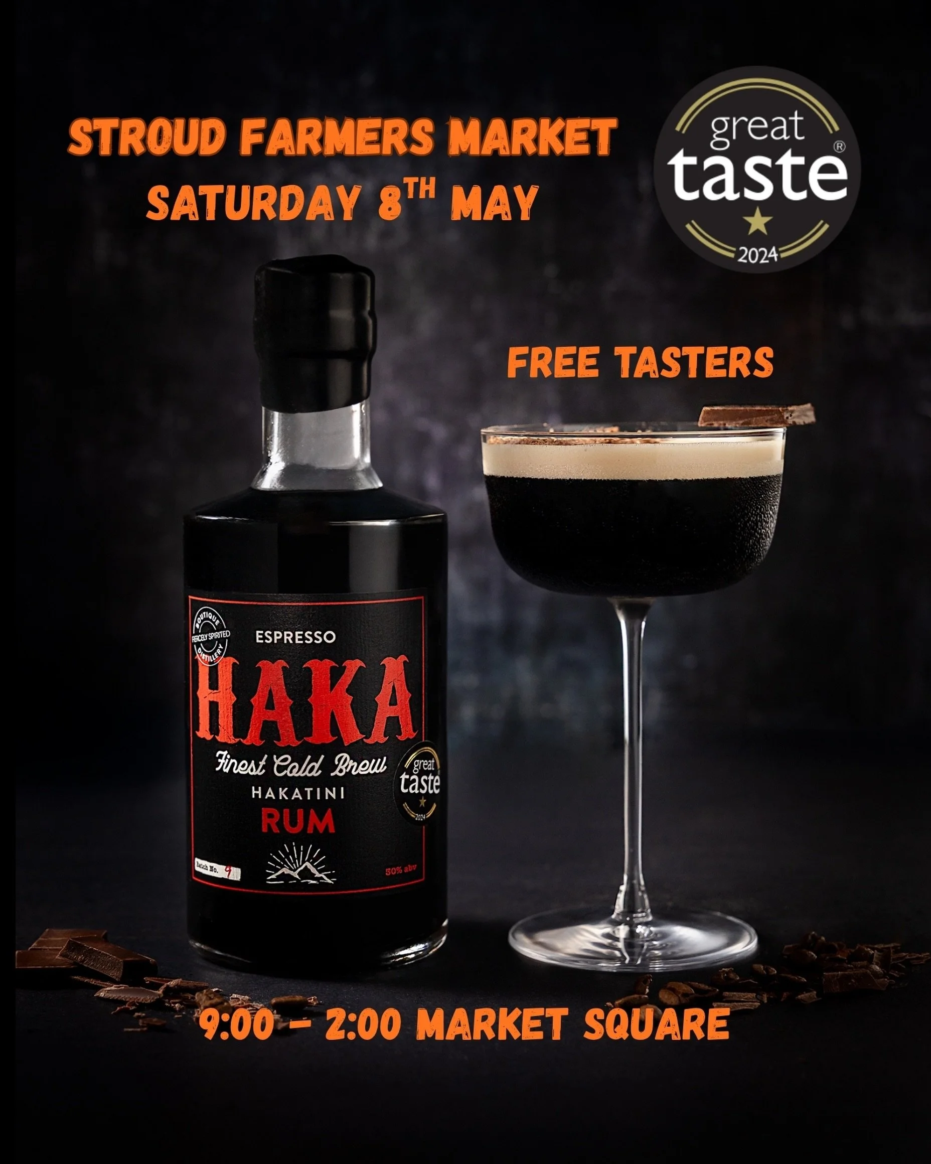After a very busy week of building up the Rum reserves after being cleaned out at Chilli Fest 2026, I am back at the Stroud Farmers Market on Saturday Morning with lots of HAKA Rum, Gin and our distilleries own fermented chilli HAKA TABLE Hot Sauce. 