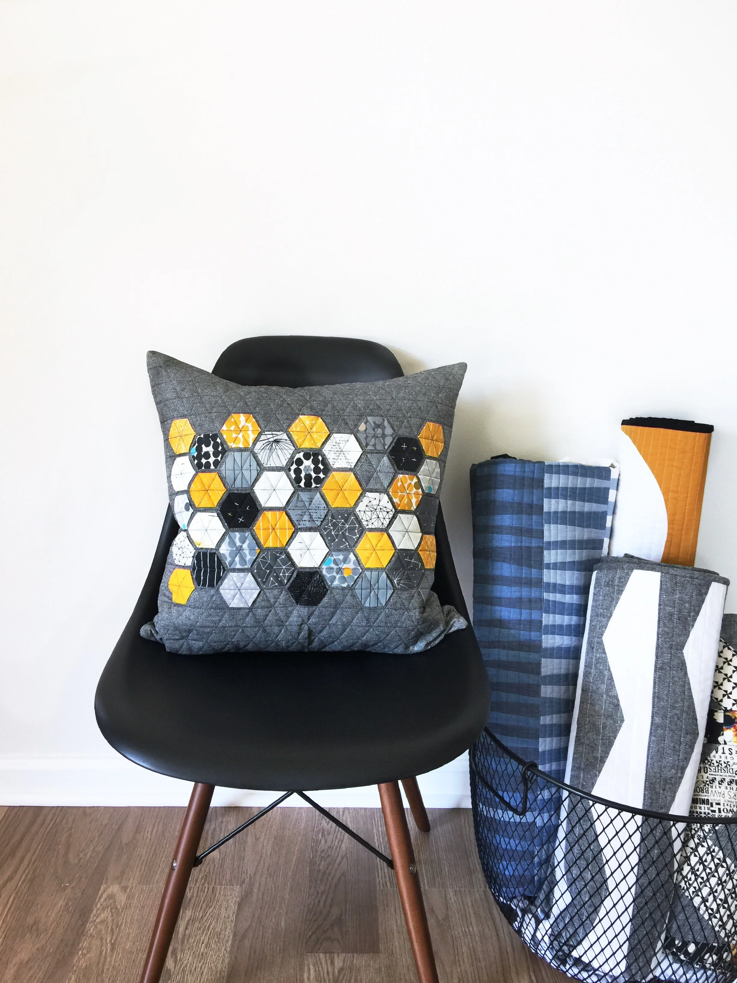 Modern Handcraft // Hexie pillow