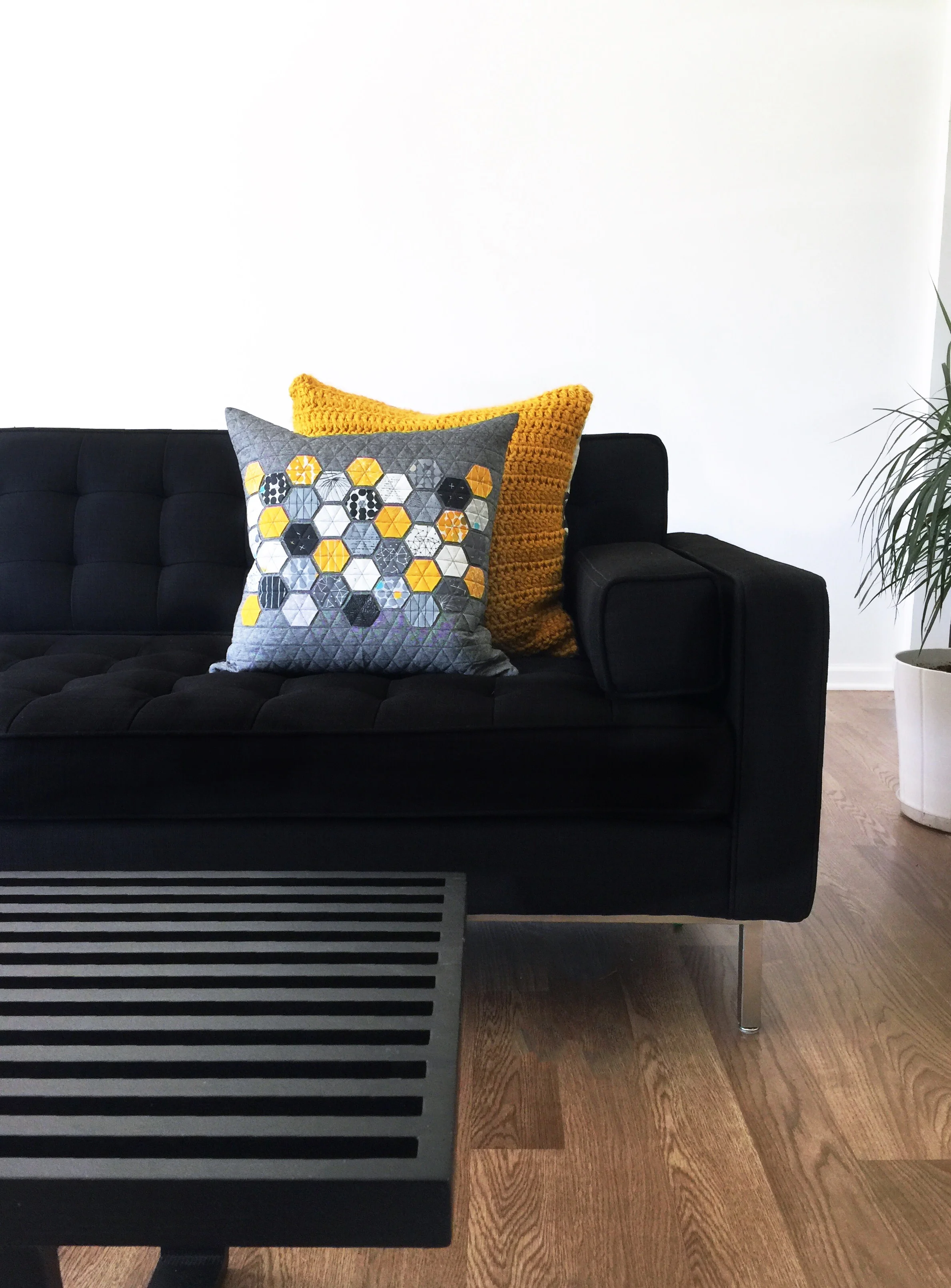 Modern Handcraft // Hexie pillow