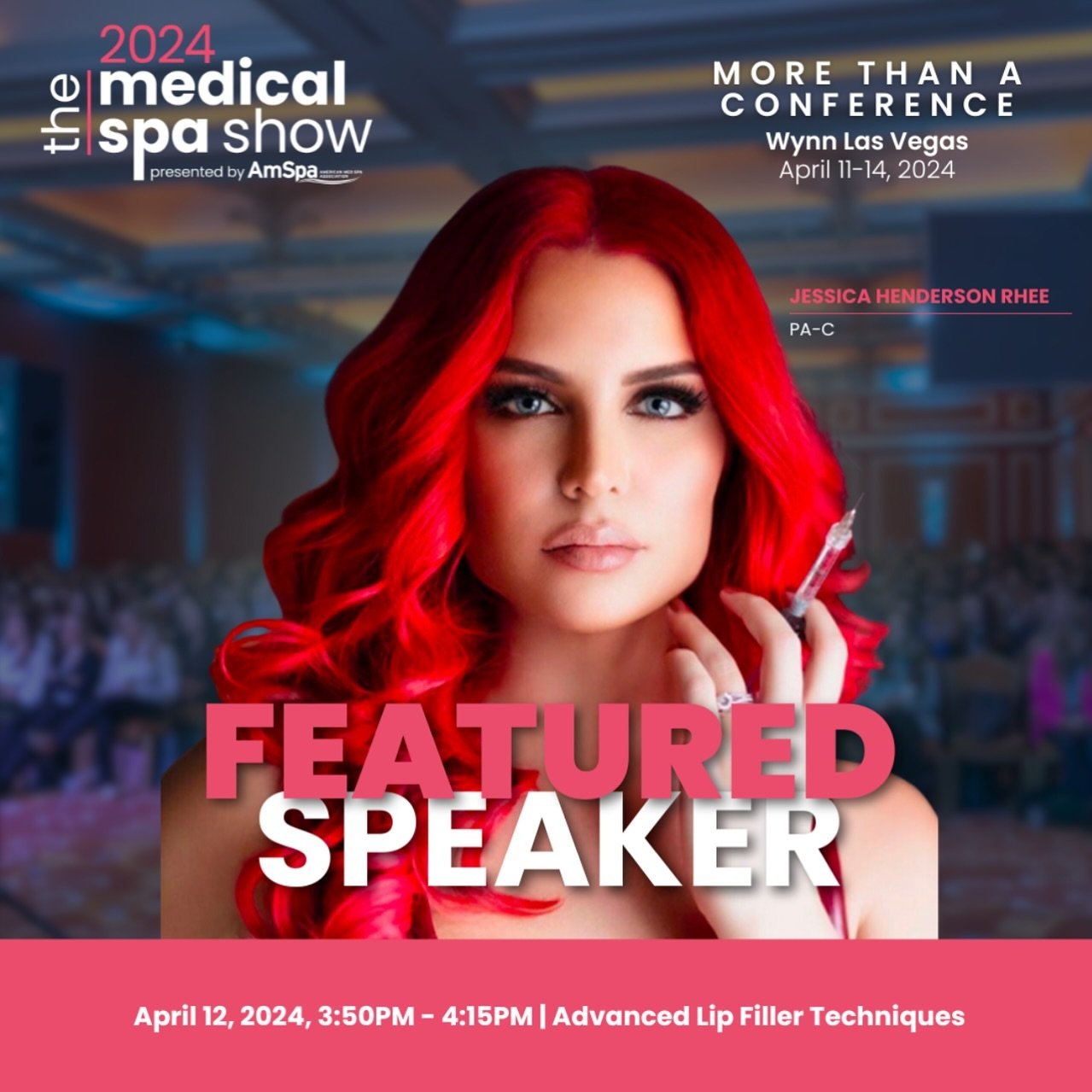 Here we go!!!!! 🤩🤩🤩. I&rsquo;m in Vegas getting ready for AMSPA!  Comment or DM me if you&rsquo;re here!  I&rsquo;ll be speaking Friday on Advanced Lip Techniques as well as correction and dissolver techniques! Come see me! 😍😍😍

@amspa_american