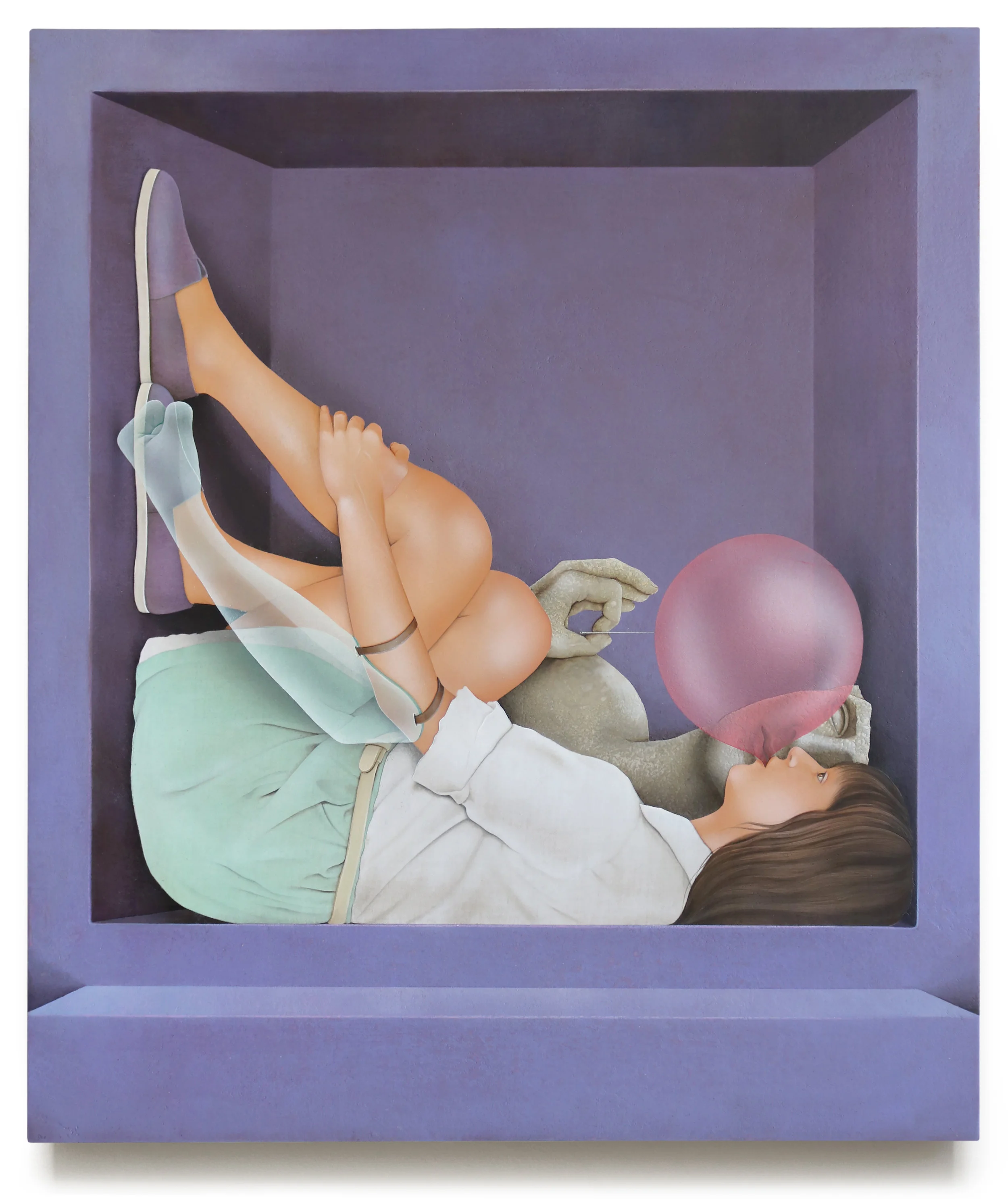 2019 Acrylic on linen canvas mounted on wood panel 27.6 x 23.8 in