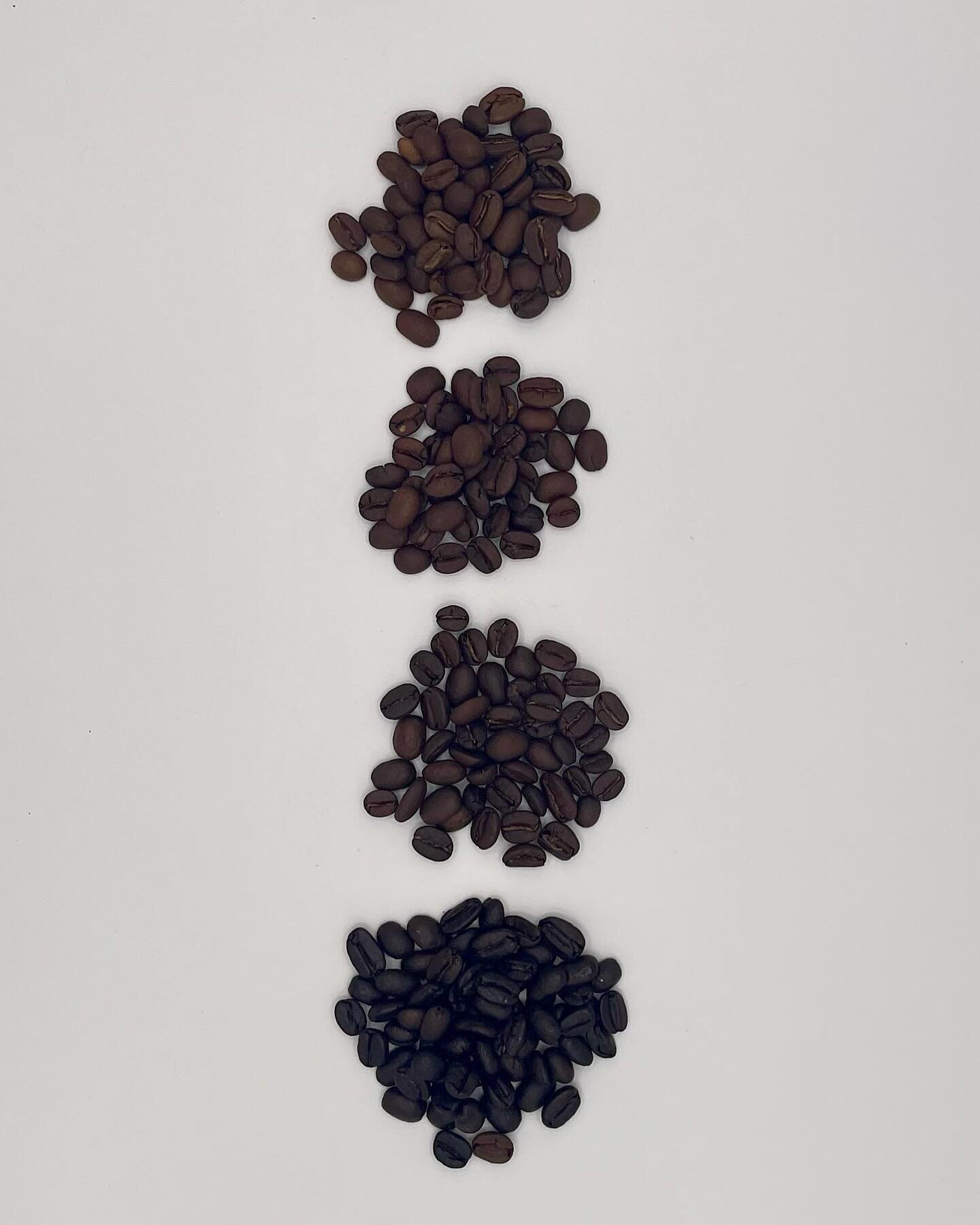 Team Light Roast or Team Dark Roast? 
Here at Rebel Bean we&rsquo;ve got you covered Light to Dark, and everything inbetween! 

Pictured top to bottom are 
Ever After Blend 
Jitterbug
Mexico Chiapas 
Dark Peru