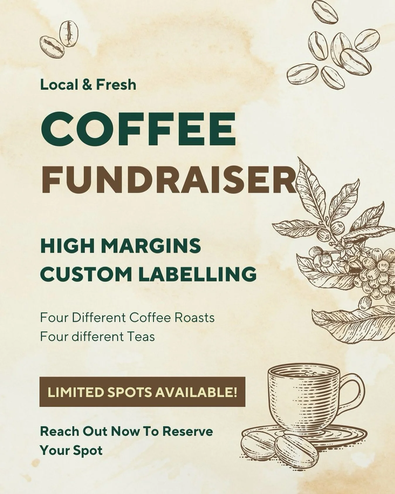Reach out today for your unique fundraising opportunity! Spots go fast so be sure to jump on our list now! 

#fundraise #community #local #freshcoffee #coffeedaily