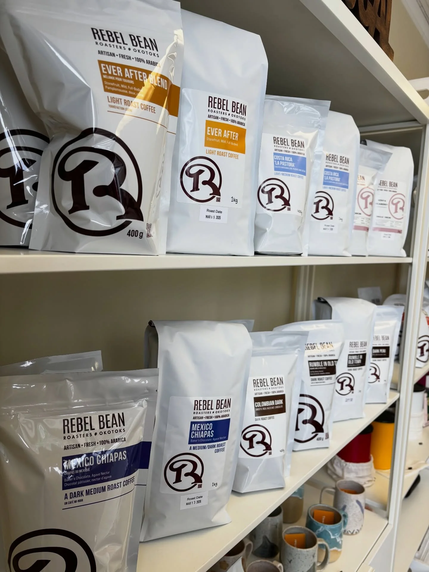 Fresh roast. Bold flavour. No boring coffee. ☕️

Our shelves are stocked with small-batch beans roasted right here in Okotoks. Light, medium, dark - whatever your morning demands, we&rsquo;ve got a bag with your name on it.

Which one are you grabbin