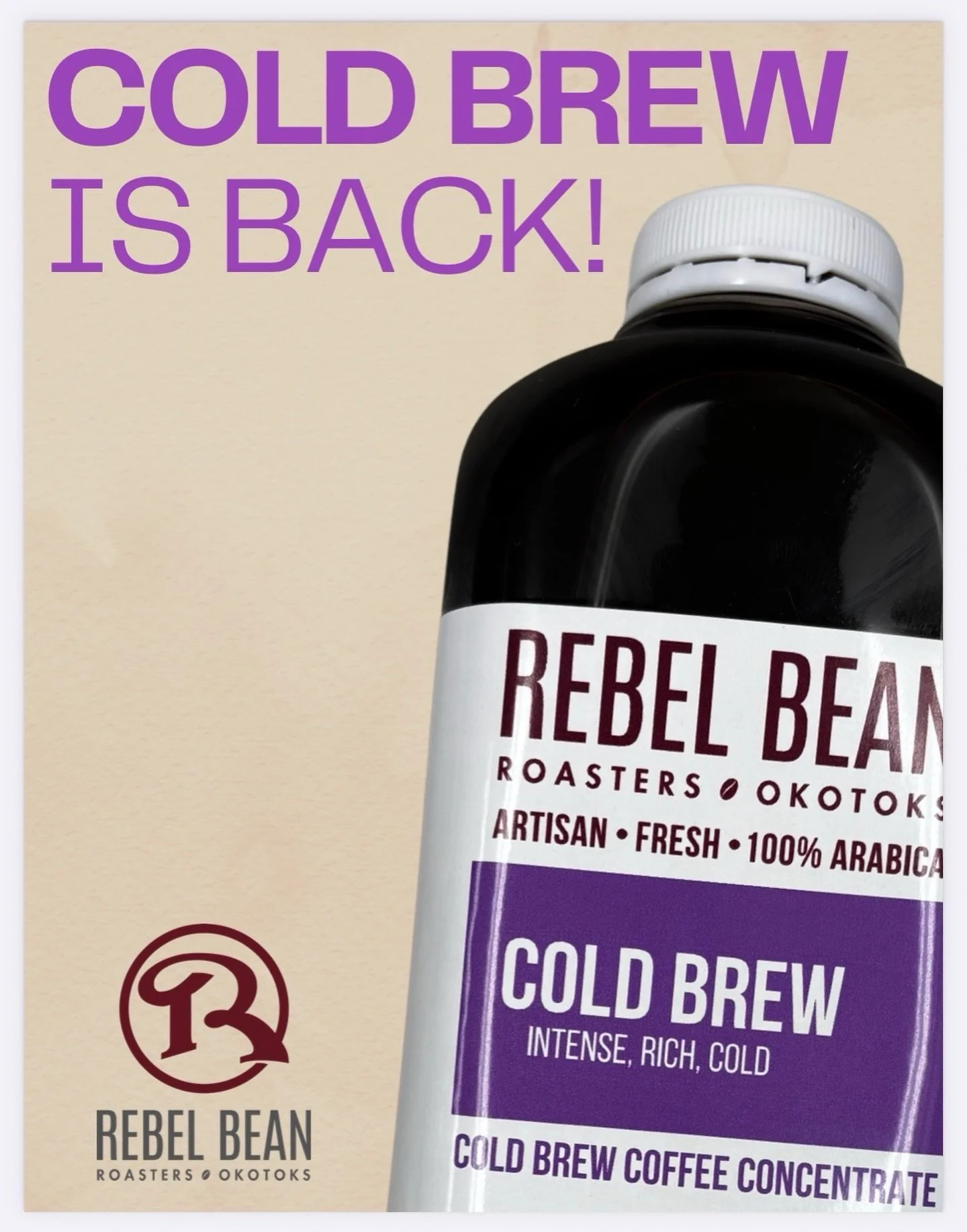 Cold brew concentrate is BACK 🤎⚡️

Smooth. Creamy. Punchy.

The perfect way to start your morning or enjoy a slow afternoon sip.
Rich coffee flavour, bold energy, and ridiculously easy to make at home. Just pour, mix, and enjoy over ice 🧊 

#coldbr