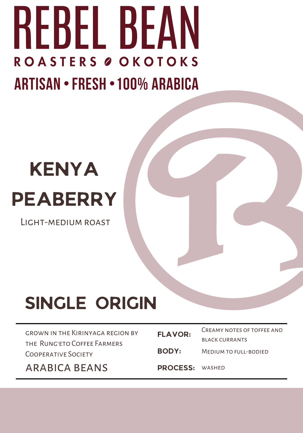 Kenya Peaberry Light-Medium Roast Single Origin