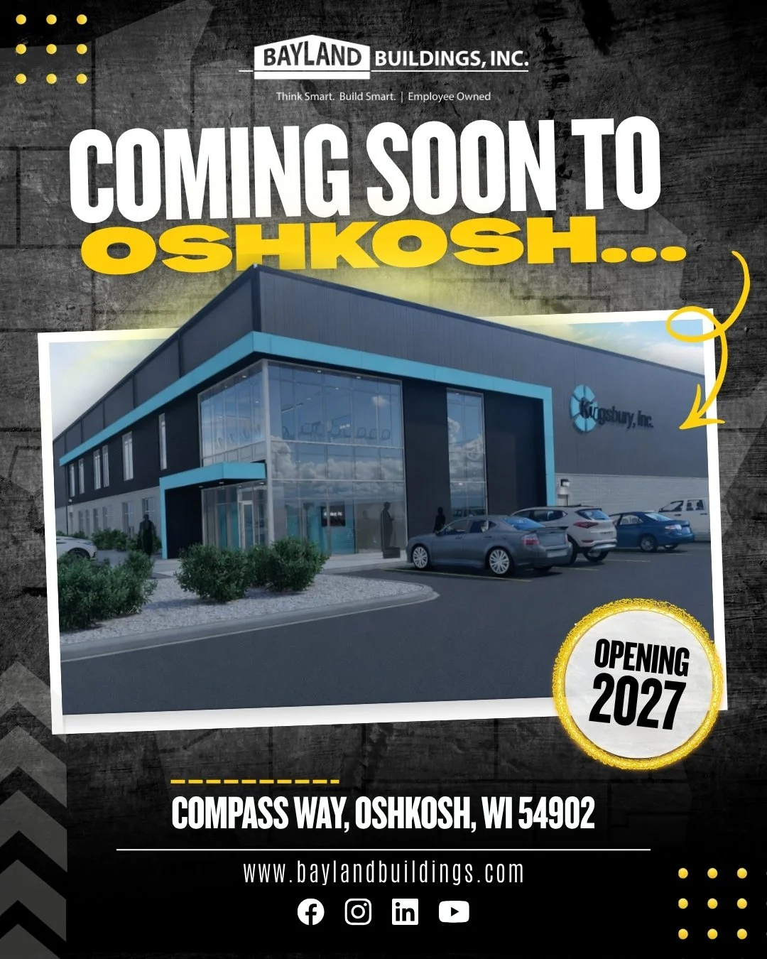 Bayland Buildings Announces New Facility for Kingsbury, Inc. in Oshkosh, WI