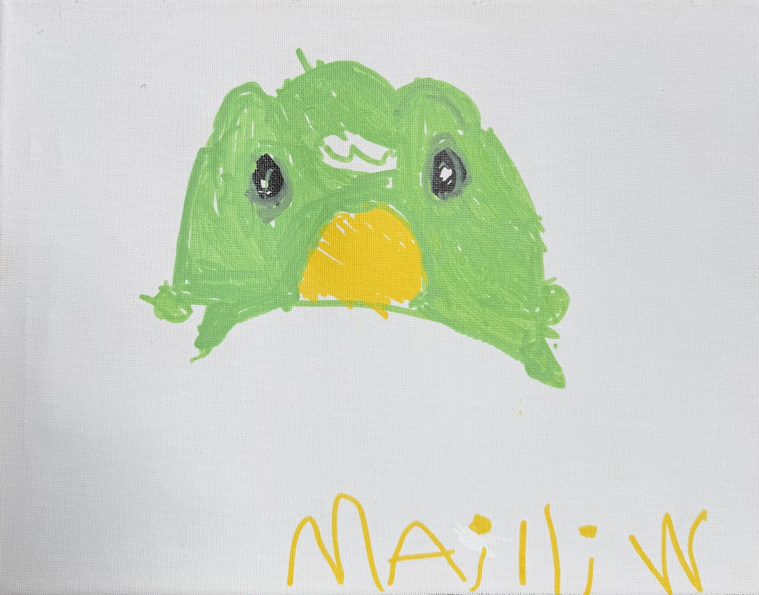   William  (5 years old)   Untitled , 2026  Acrylic pen on canvas 